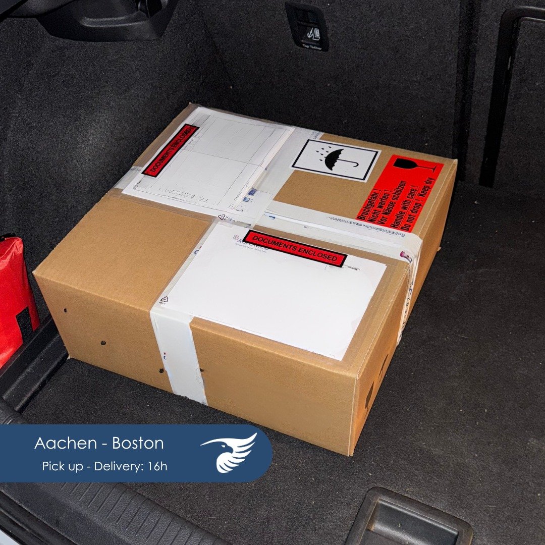 About 1 hour after booking, we picked up the goods in Aachen at night and flew them to Boston the next morning. They were sensitive and very urgent medical equipment. 🏥✈️
Send us your request 24/7⤵️
☎️ +49 211 4980141
📧 start@falconobc.com
🌐 www