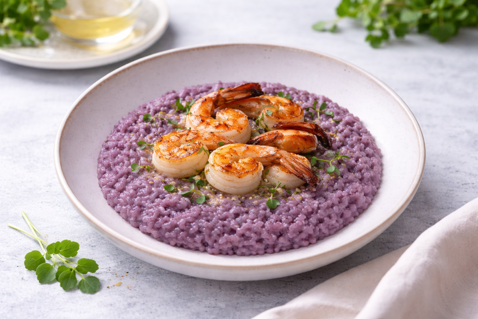 Risotto au riz rosae et fruits de mer parfumé aux épices Roellinger