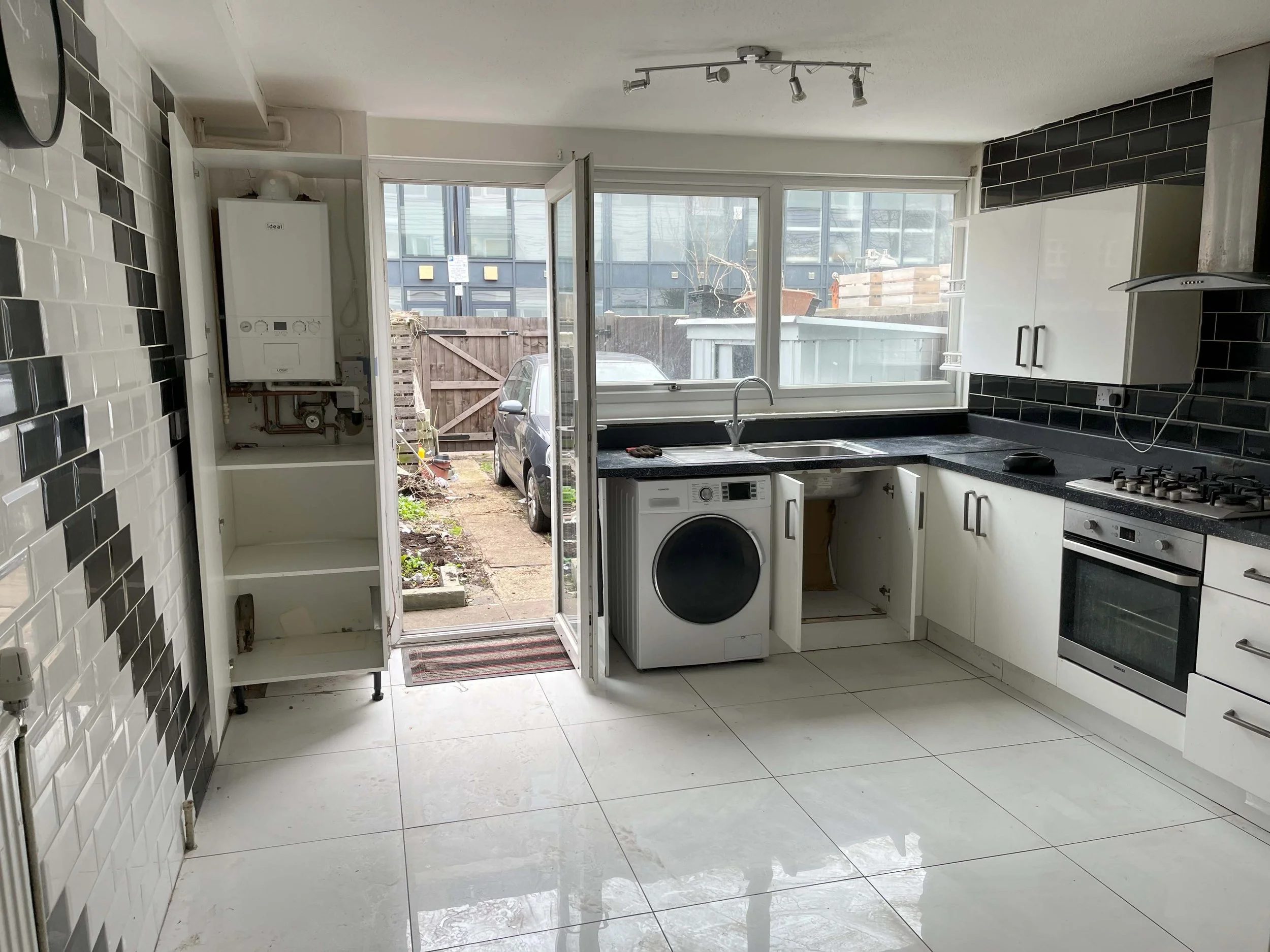 Before: Looking through the Kitchen