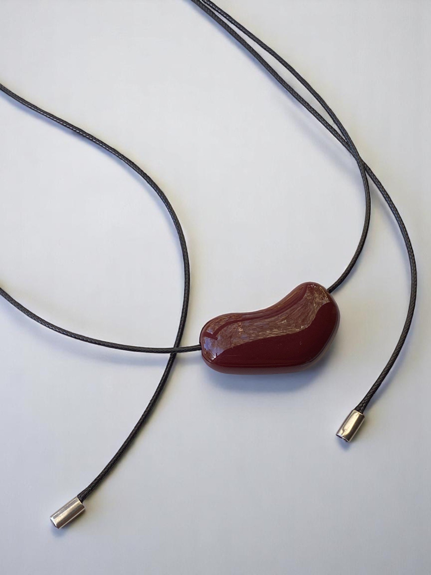 Pebble Necklace- Burgundy