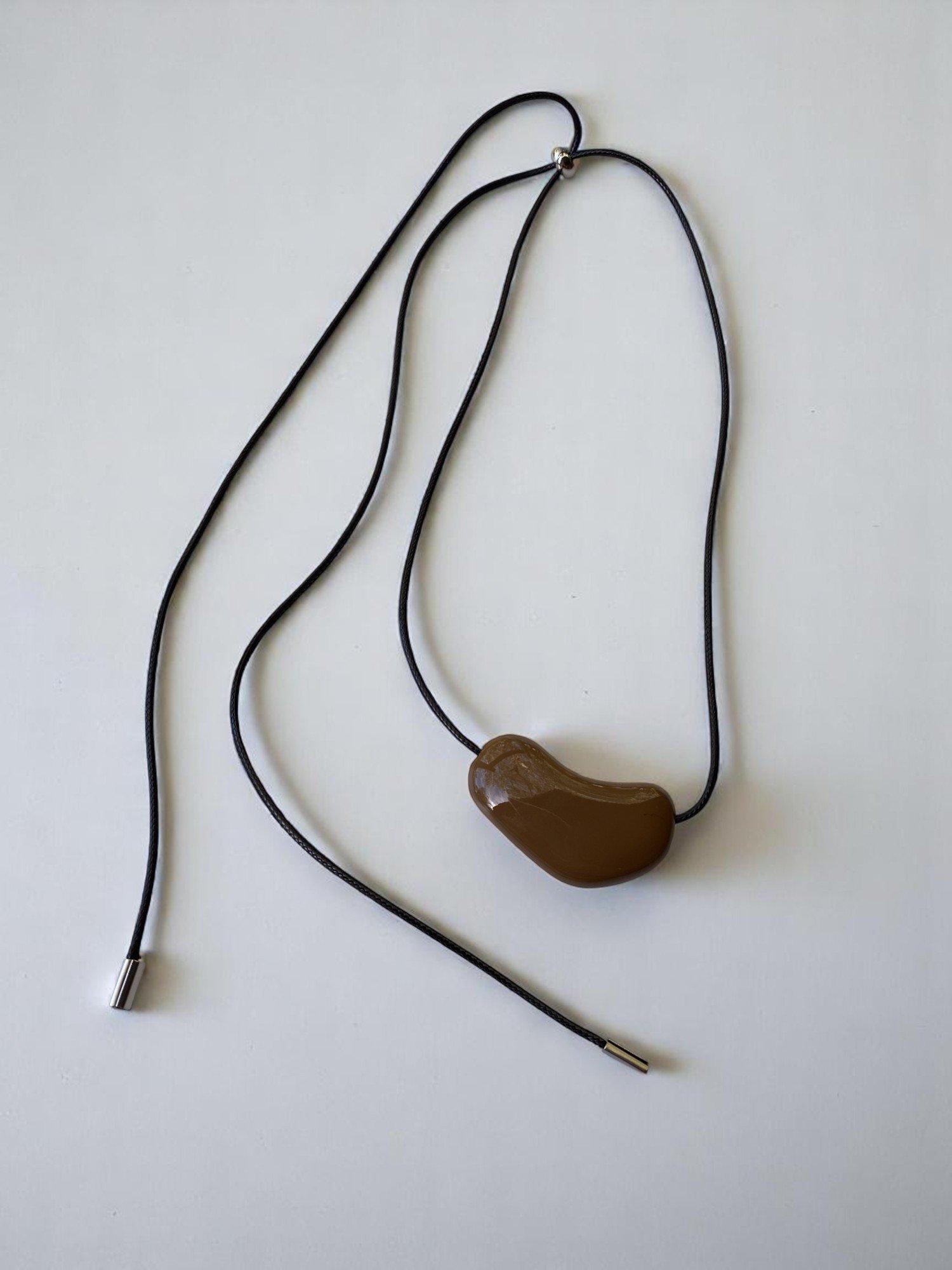 Pebble Necklace- Coffee