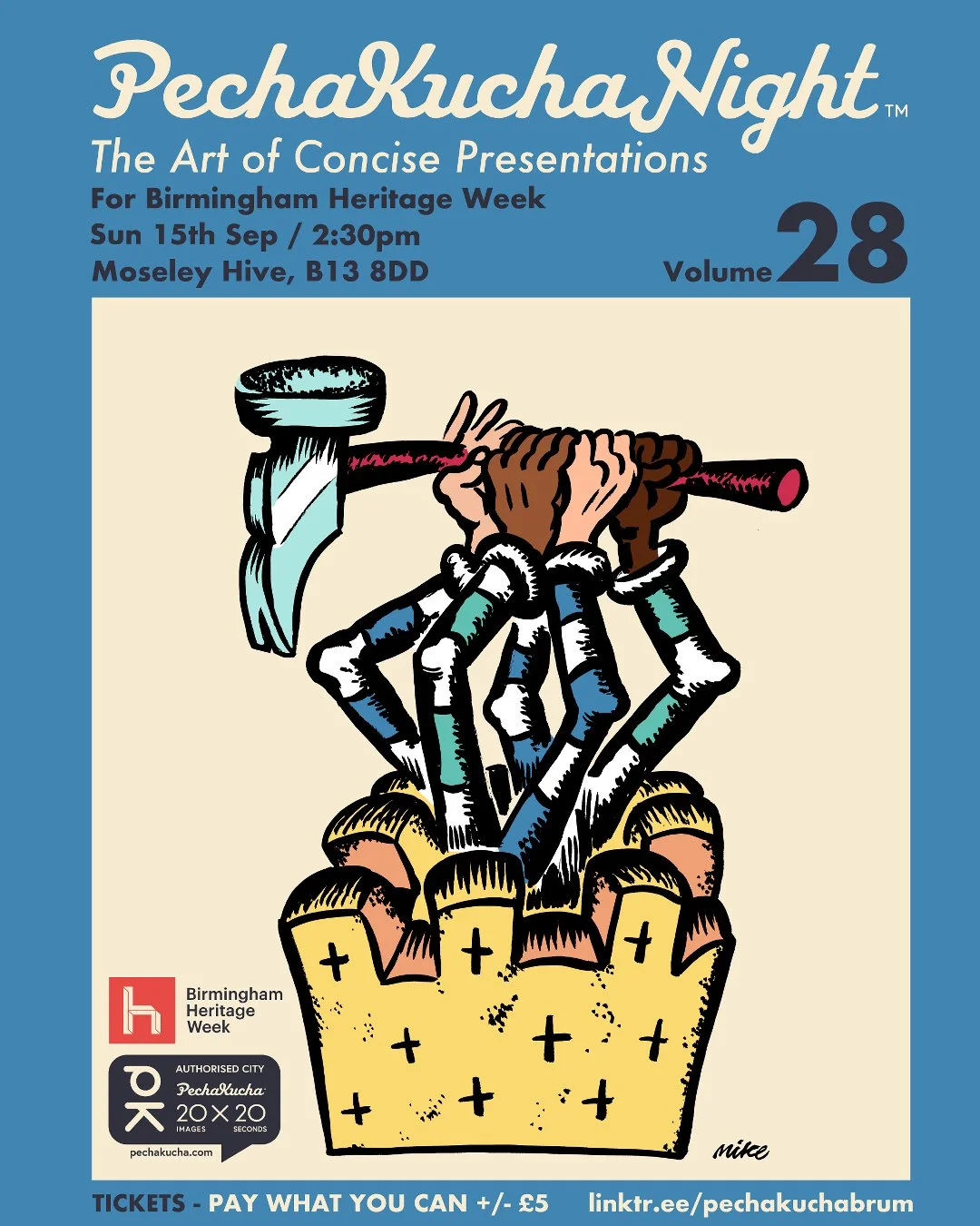 Birmingham Heritage Week: Pechakucha night poster design