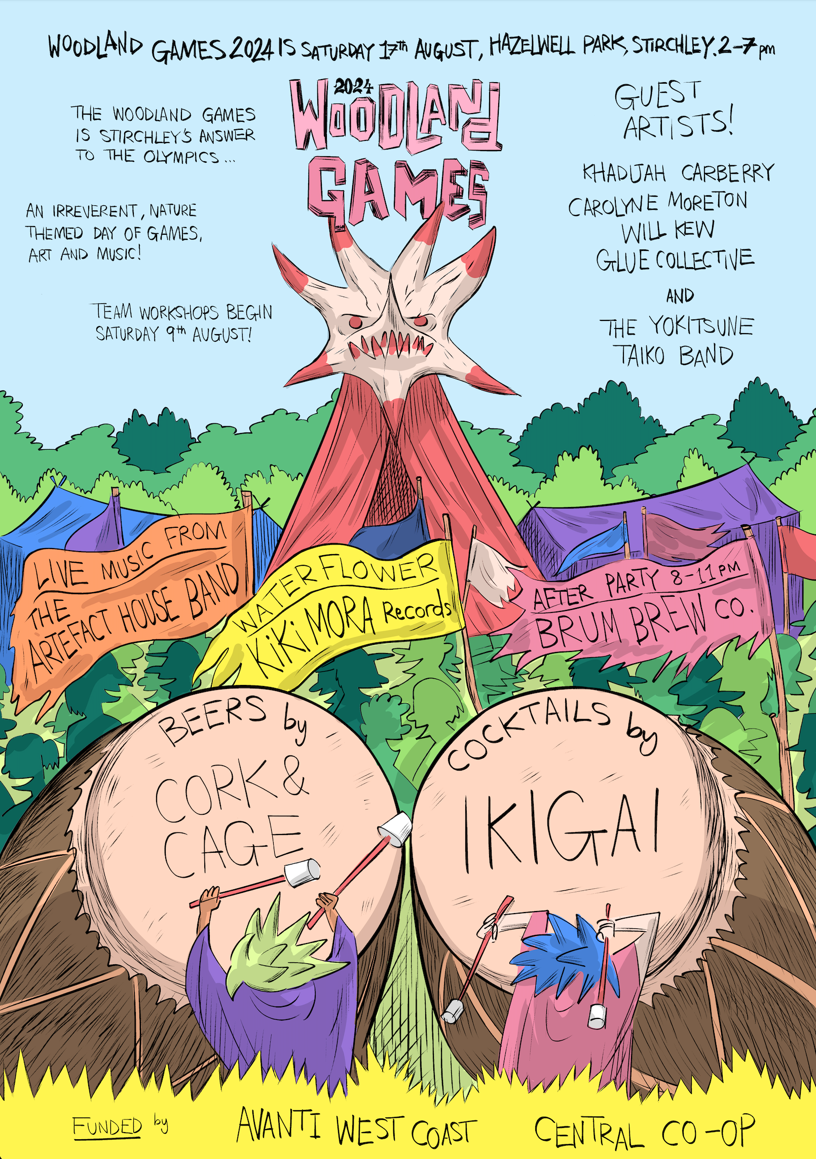 Woodlands Games: Poster design rear side