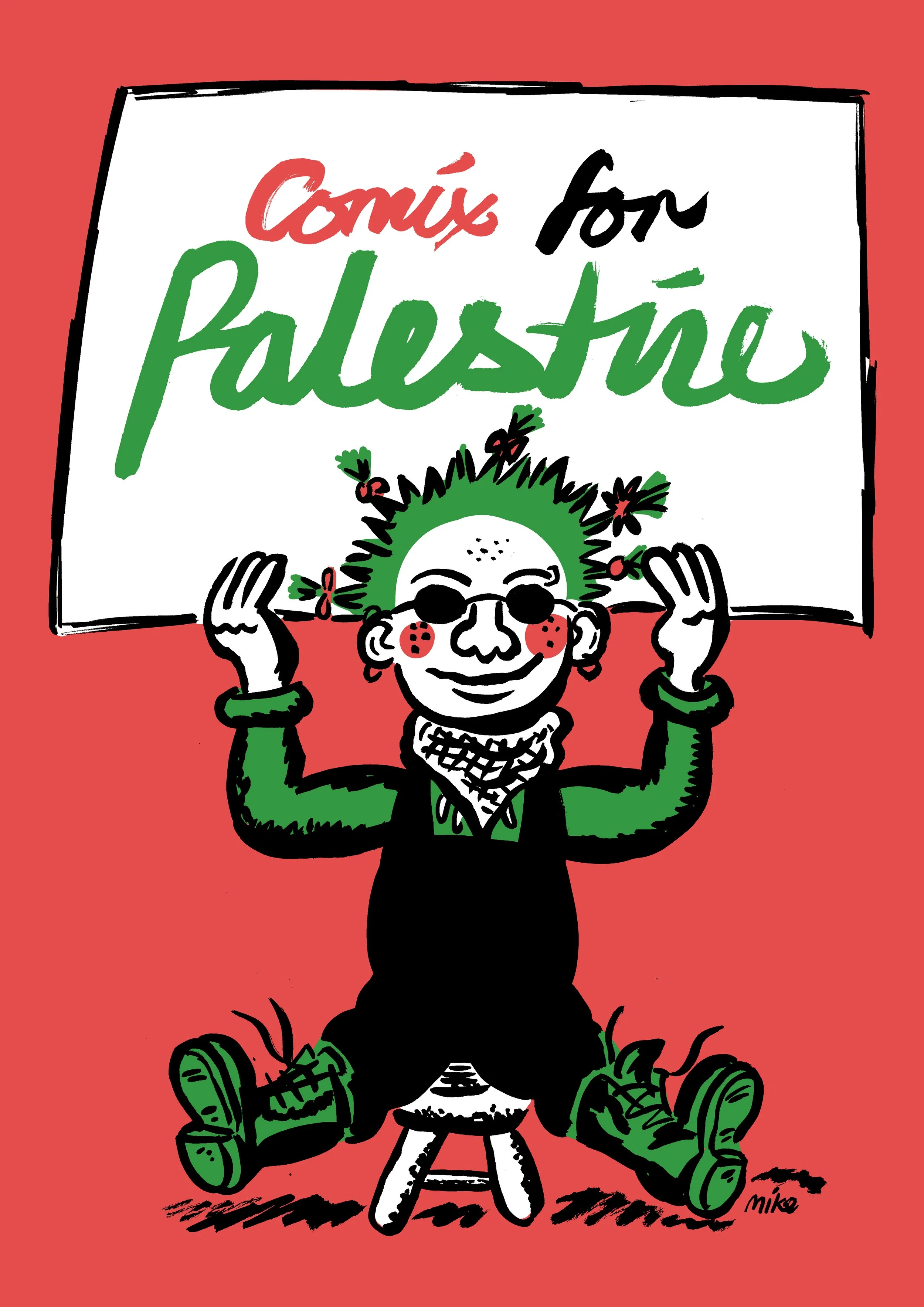 Comix for Palestine: Small press publication cover design