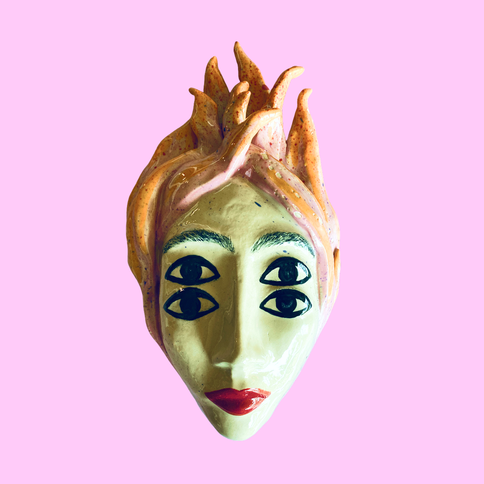 væghængt ild dame forfra