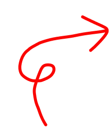 Red arrow drawing on a black background.