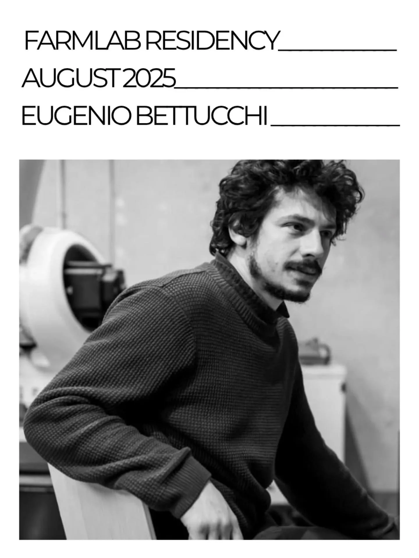 Exciting things happening this August: we will be welcoming @eugeniobettucchi to the @farmlab.at for a new residency, exploring the intersection of computational design and traditional craft. 

A civil engineer and expert in digital fabrication, Euge