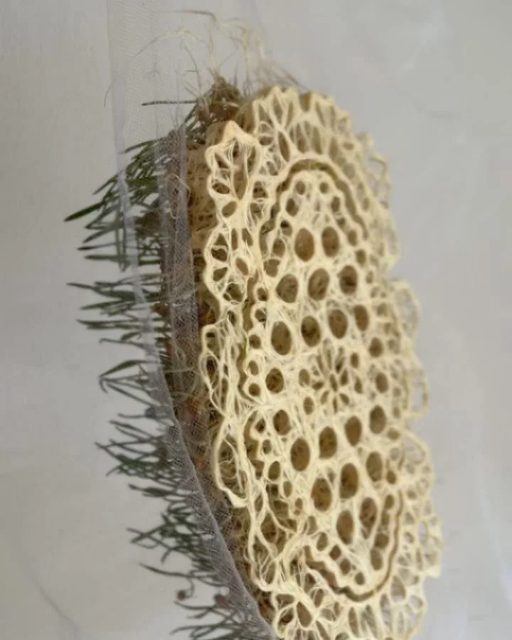 During her Spring residency at the @farmlab.at , designer and researcher @art.raba deepened the material explorations she began during her @fabricademy final project in Barcelona &mdash; this time with her hands in local soil.

Using wheat grains sou