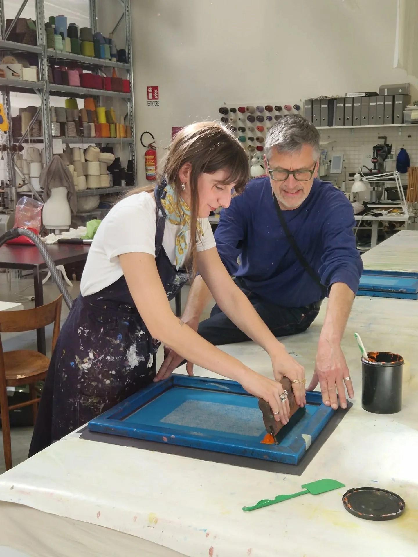 More from our exchange at @lottozero a few weeks back.
One of the workshops we joined while there was focused on flock and it was led by the wonderful duo of @maison_du_flock (Eug&egrave;ne van Veldhoven and Annika Yamaki), who introduced us to their