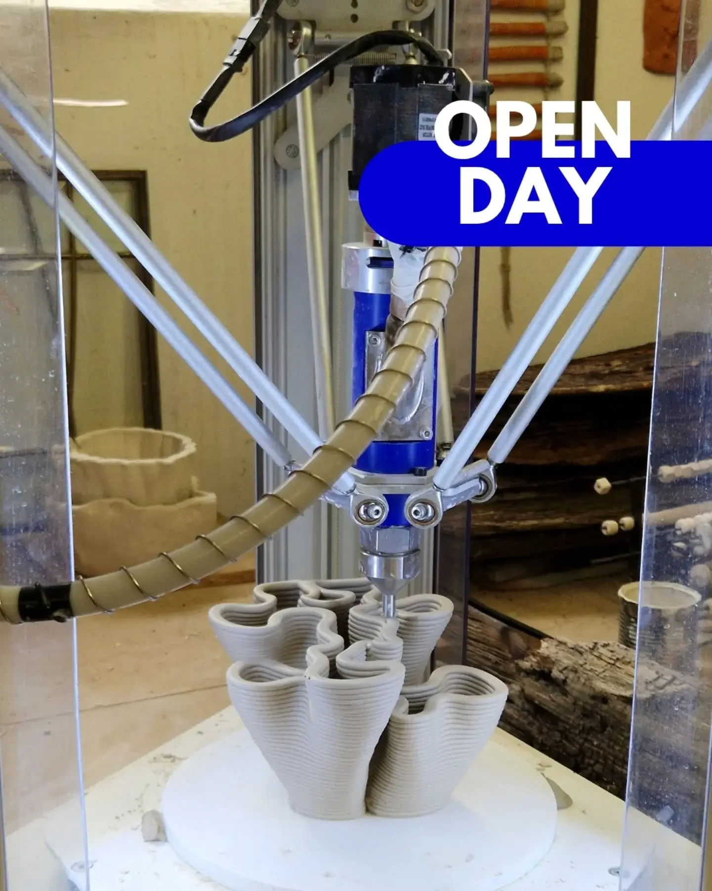 Digital fabrication meets fire and fermentation at FarmLab. 🔥

As part of a collaboration between Eugenio Bettucchi @colla.works and @farmlab.at , digitally designed forms have been 3D printed in clay and finished using Obvara, a traditional ceramic