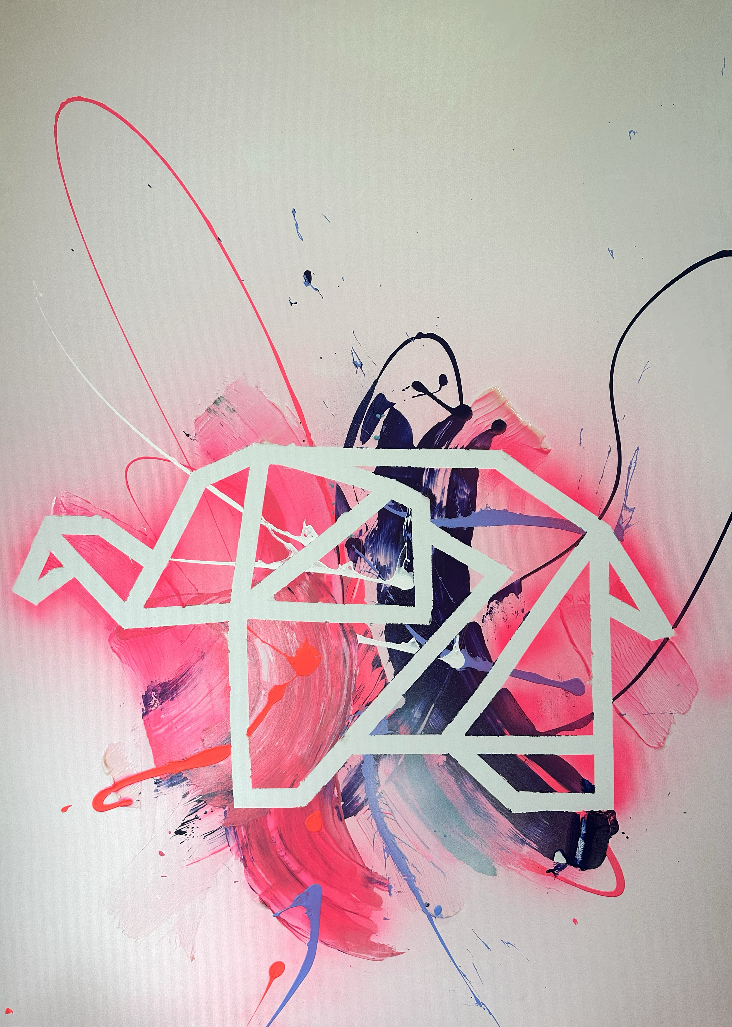 Elegant Elephant, 2025, 140x100cm, Mixed Media on canvas