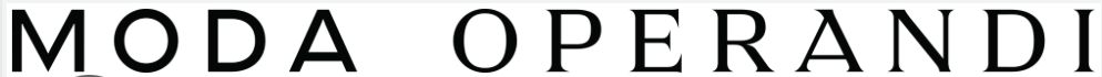 Close-up of the text 'MODA OPERANDI' with black letters on a white background.