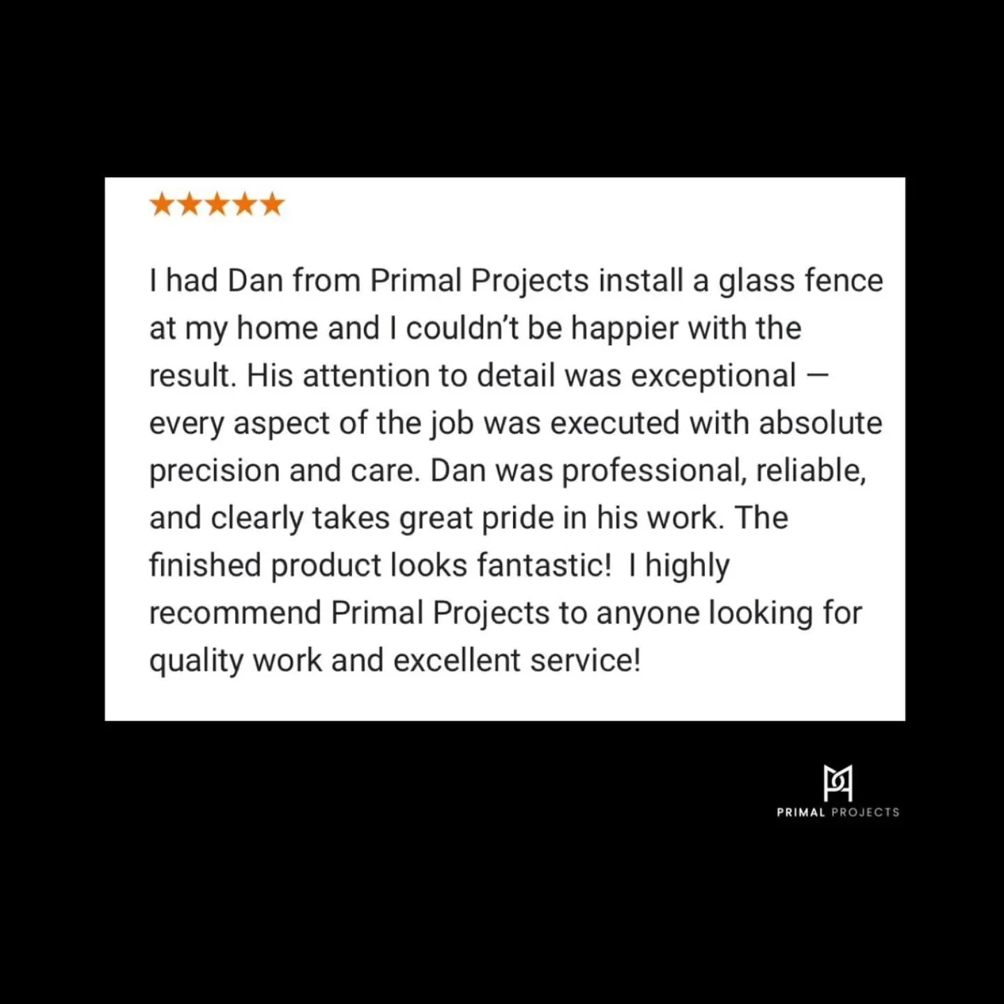 Quality work. Happy client ⭐️⭐️⭐️⭐️⭐️

#primalprojects #clientreview