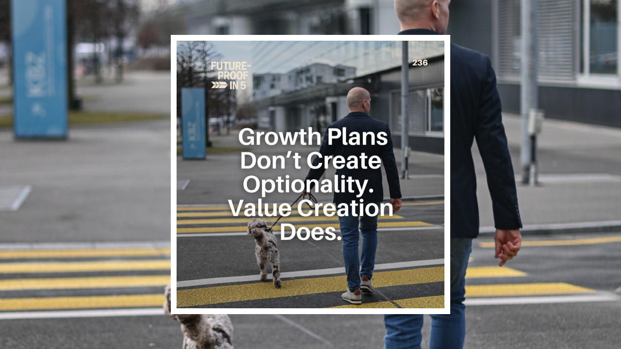 236 - Growth Plans Don’t Create Optionality. Value Creation Does.