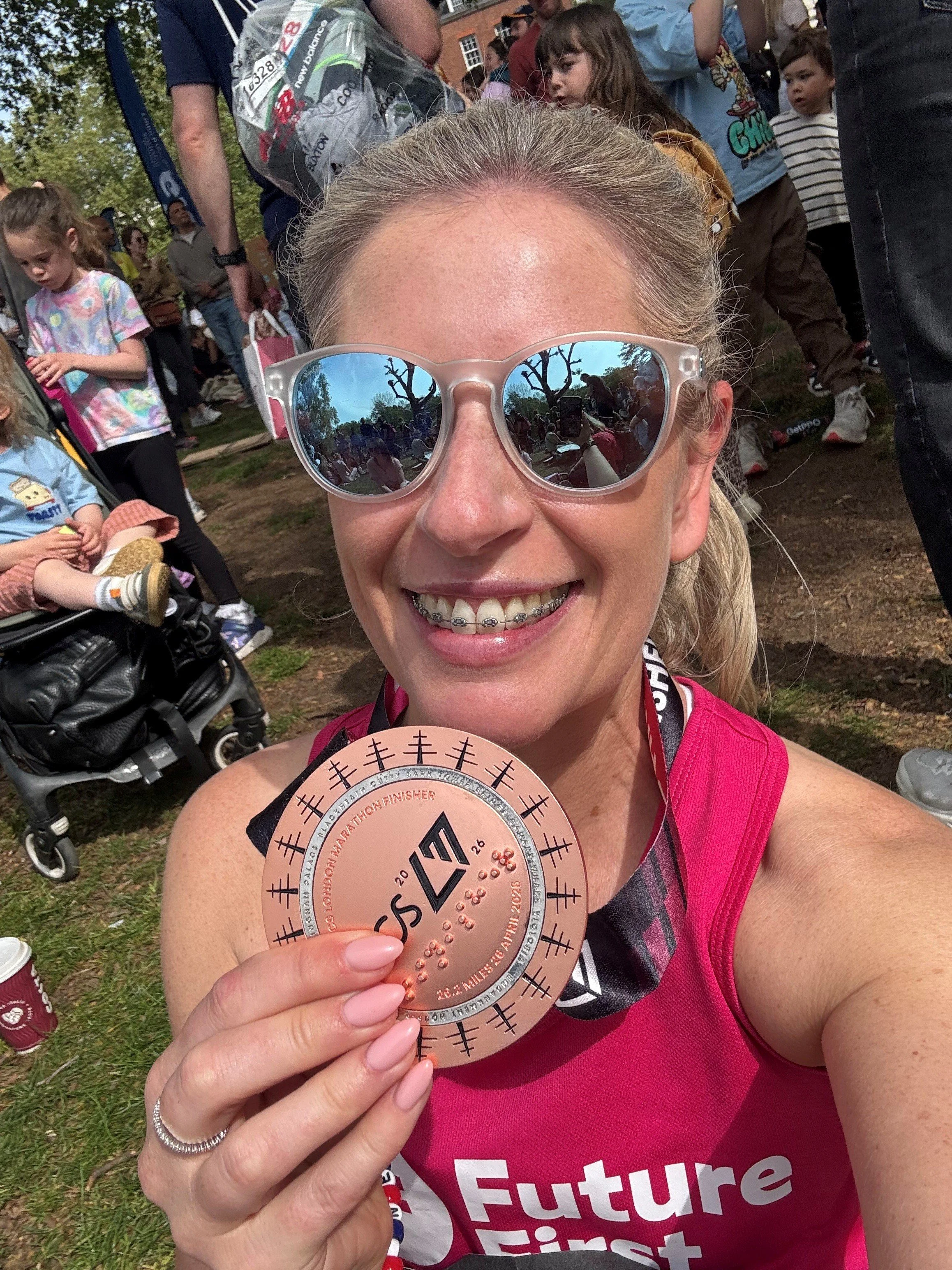 Emily Taylor from Markerstudy running the London Marathon in support of Future First.