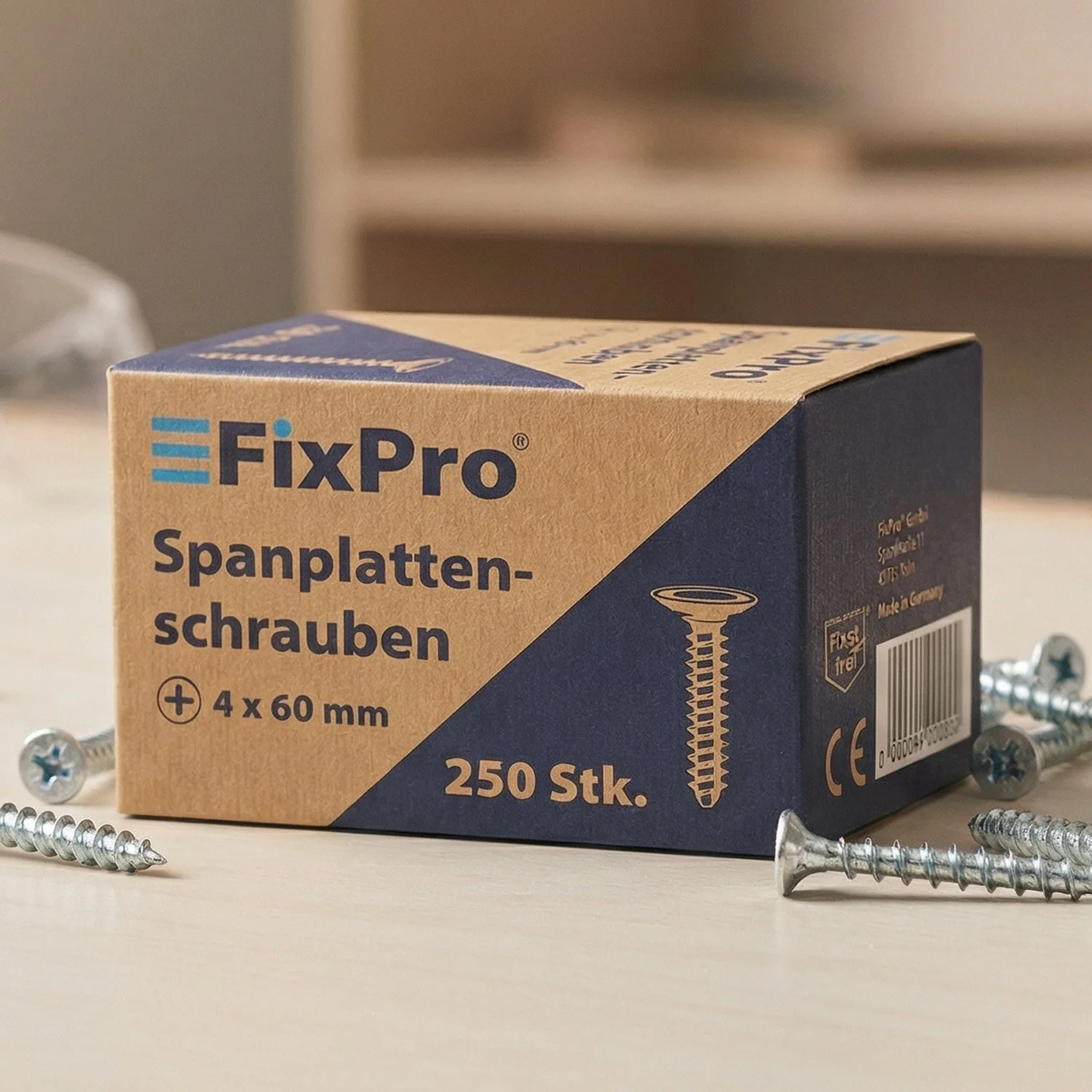 Nachhaltiges Verpackungsdesign Spanplattenschrauben