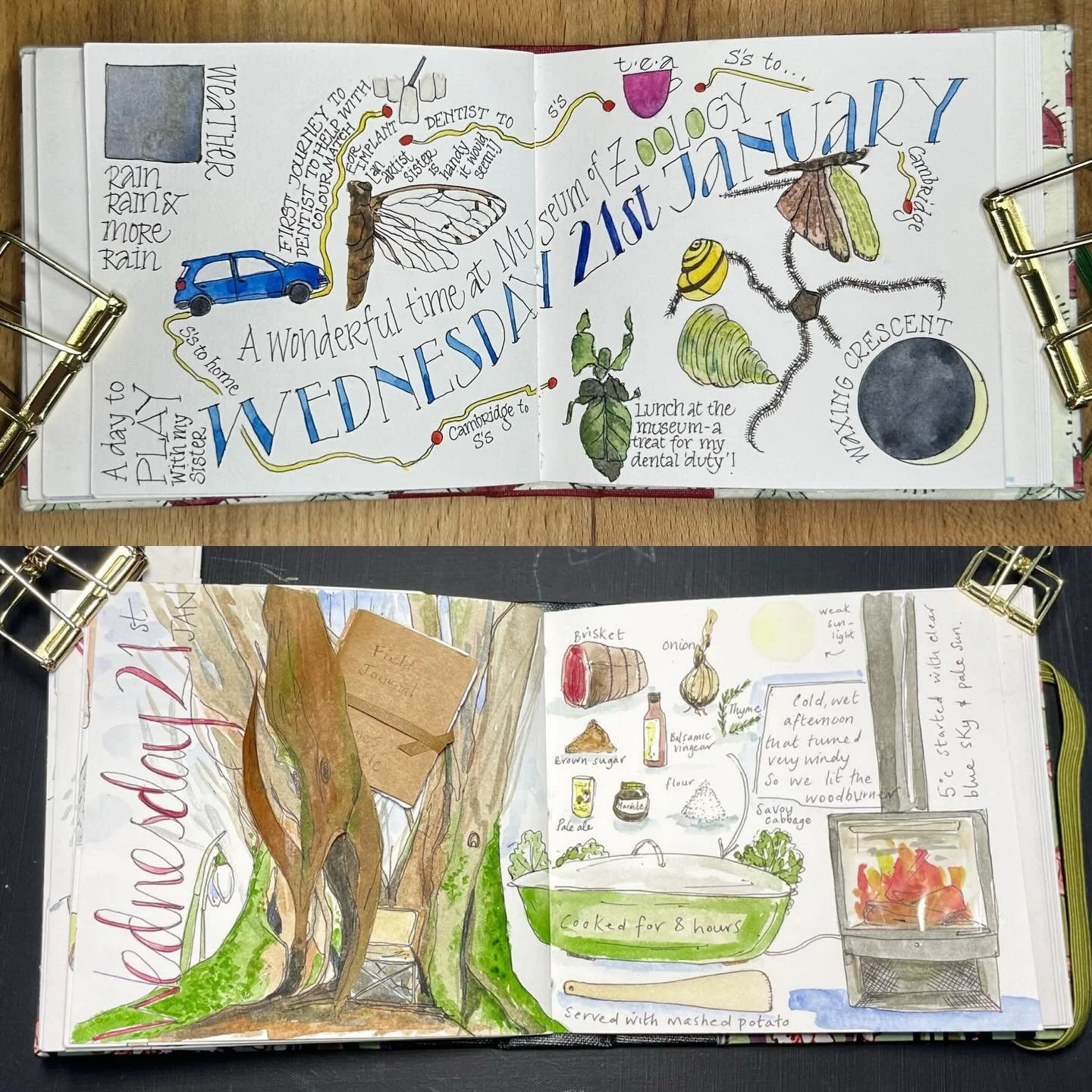 Well it seems @ruthslaterartist and I were both busy out and had wet weather yesterday both up north and down south.

My day was interesting. Started by being asked to colour match and implant for my sister. We all (dentist, nurse, sister and I) had 