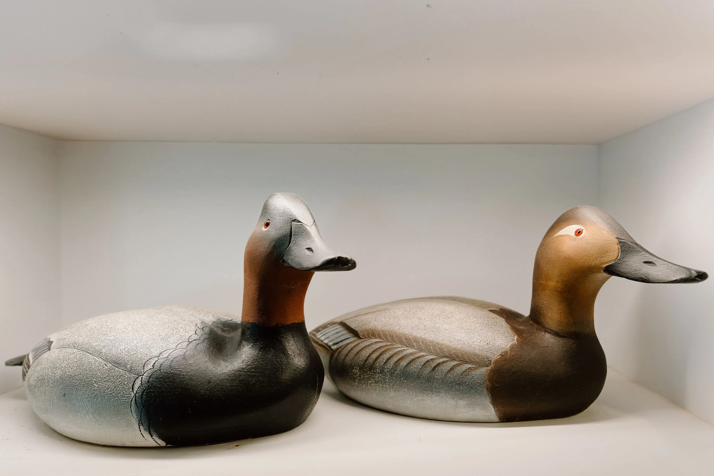 Ward Bros., “Shooting Stool” Canvasback Pair, 1966