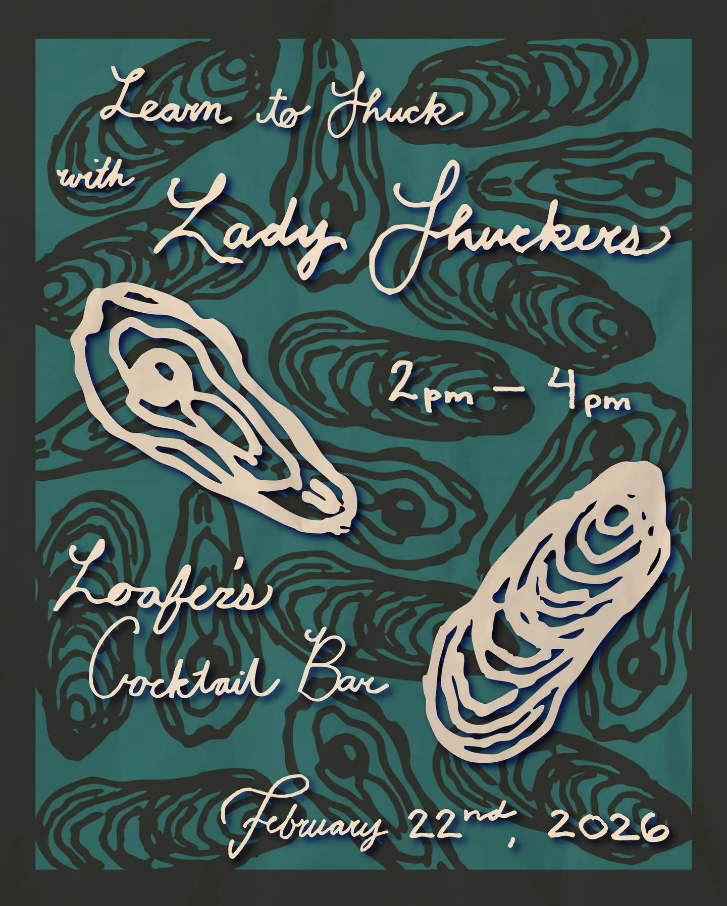 Loved every second of collabing with queer-owned BK bars 🙂&zwj;↕️💘🌈

come shuck with us @loaferscocktailbar on 2/22! last class of the February series. we&rsquo;ll have the whole place to ourselves before regular service!! come get cozy, sip, slur