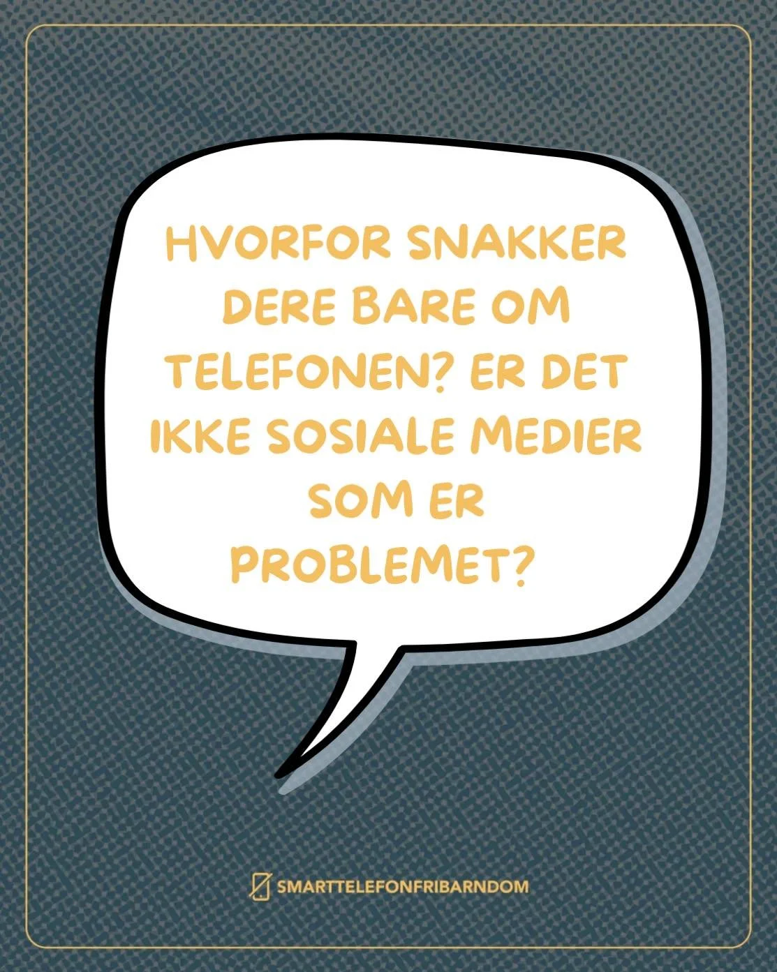 ❌ Nei, det er ikke bare sosiale medier &ndash; det er hele pakken: enheten og alt innholdet rett i lomma 24/7. 

🛝📲Barndommen har g&aring;tt fra fri lek og fellesskap til et ukontrollert eksperiment der skjermer, apper og varsler styrer oppmerksomh