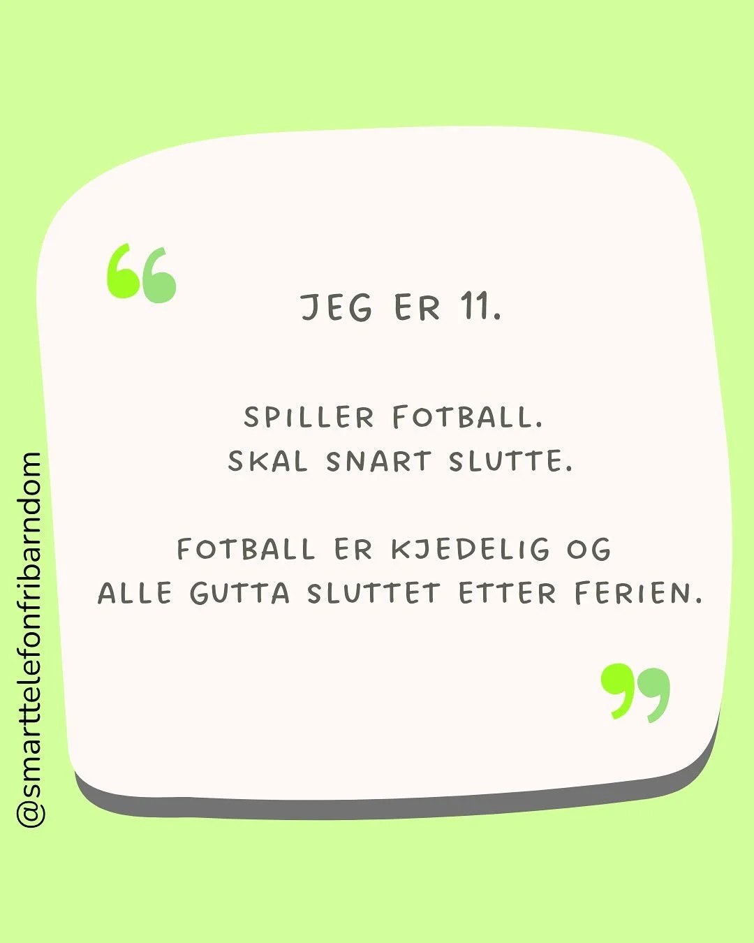 Vi har egentlig bare ett sp&oslash;rsm&aring;l: 
Er det kanskje NOK N&Aring;? 📵 

‼️ Politiet, Kripos, Barnevakten, Medietilsynet, FAU og foreldre over hele landet sier det samme: 
Vi m&aring; f&oslash;lge med p&aring; hva barna gj&oslash;r p&aring;