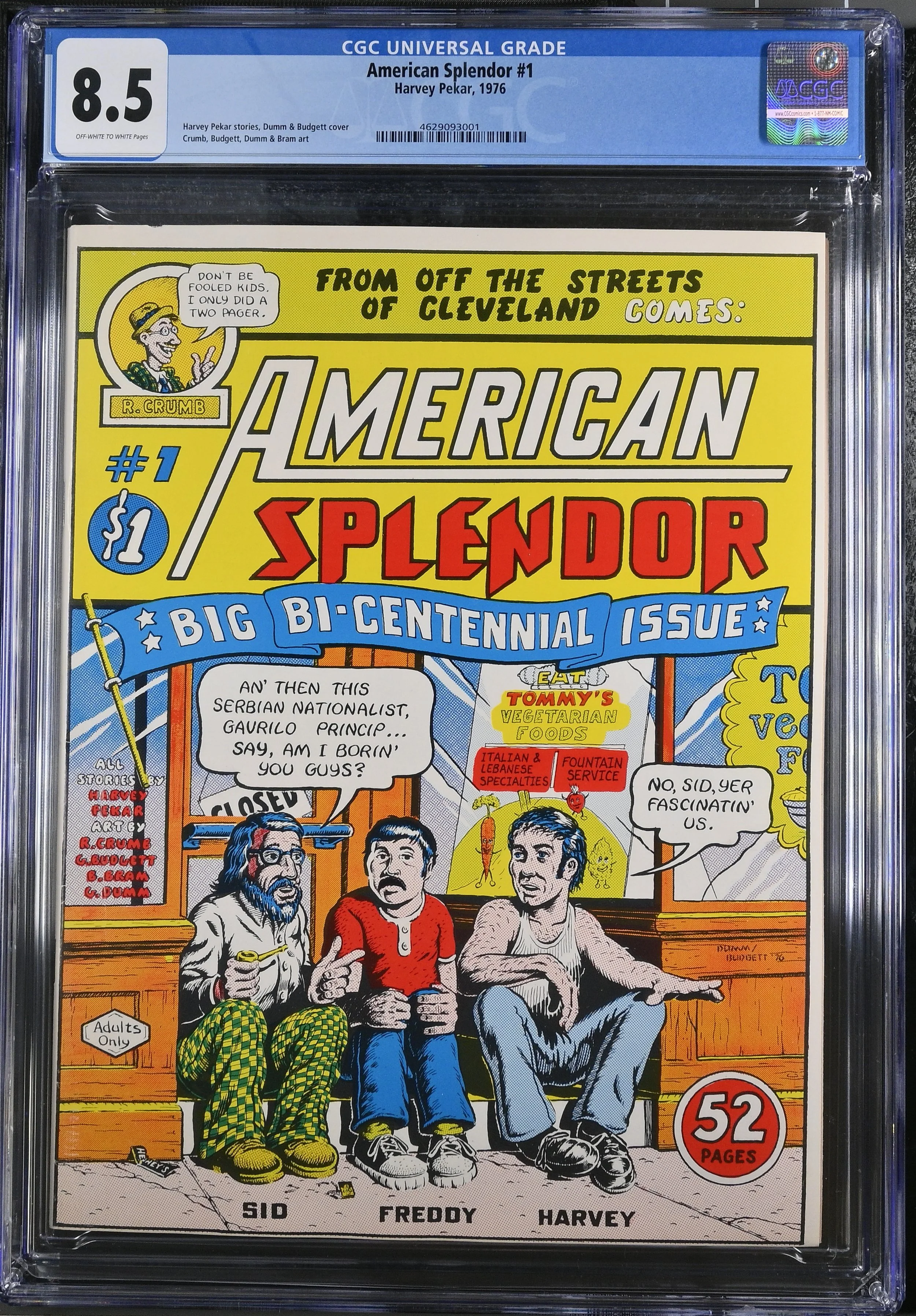 American Splendor #1 (1976) — CGC 8.5 Universal