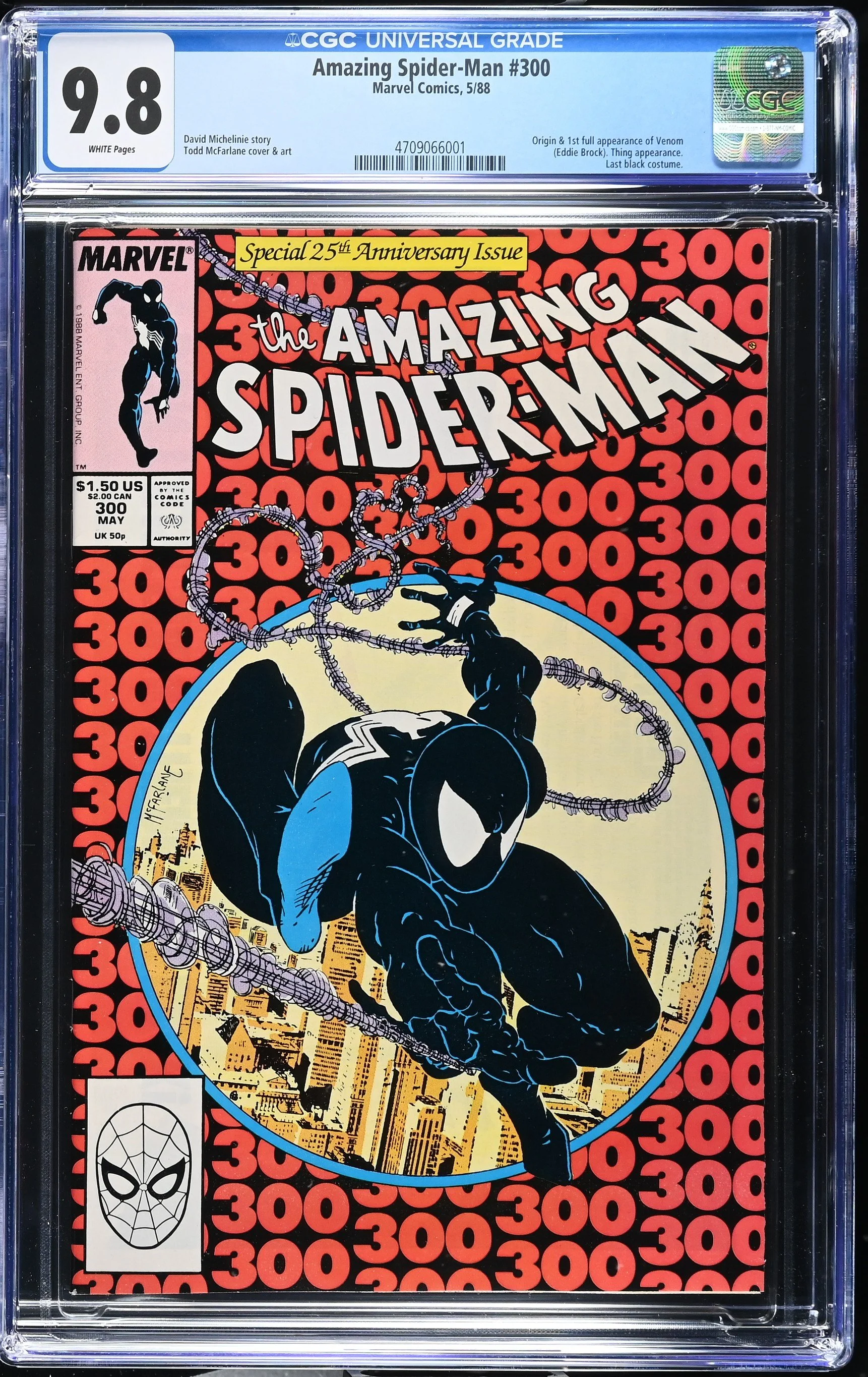 Amazing Spider-Man #300 (1988) — First full Appearance of Venom. CGC 9.8 Universal