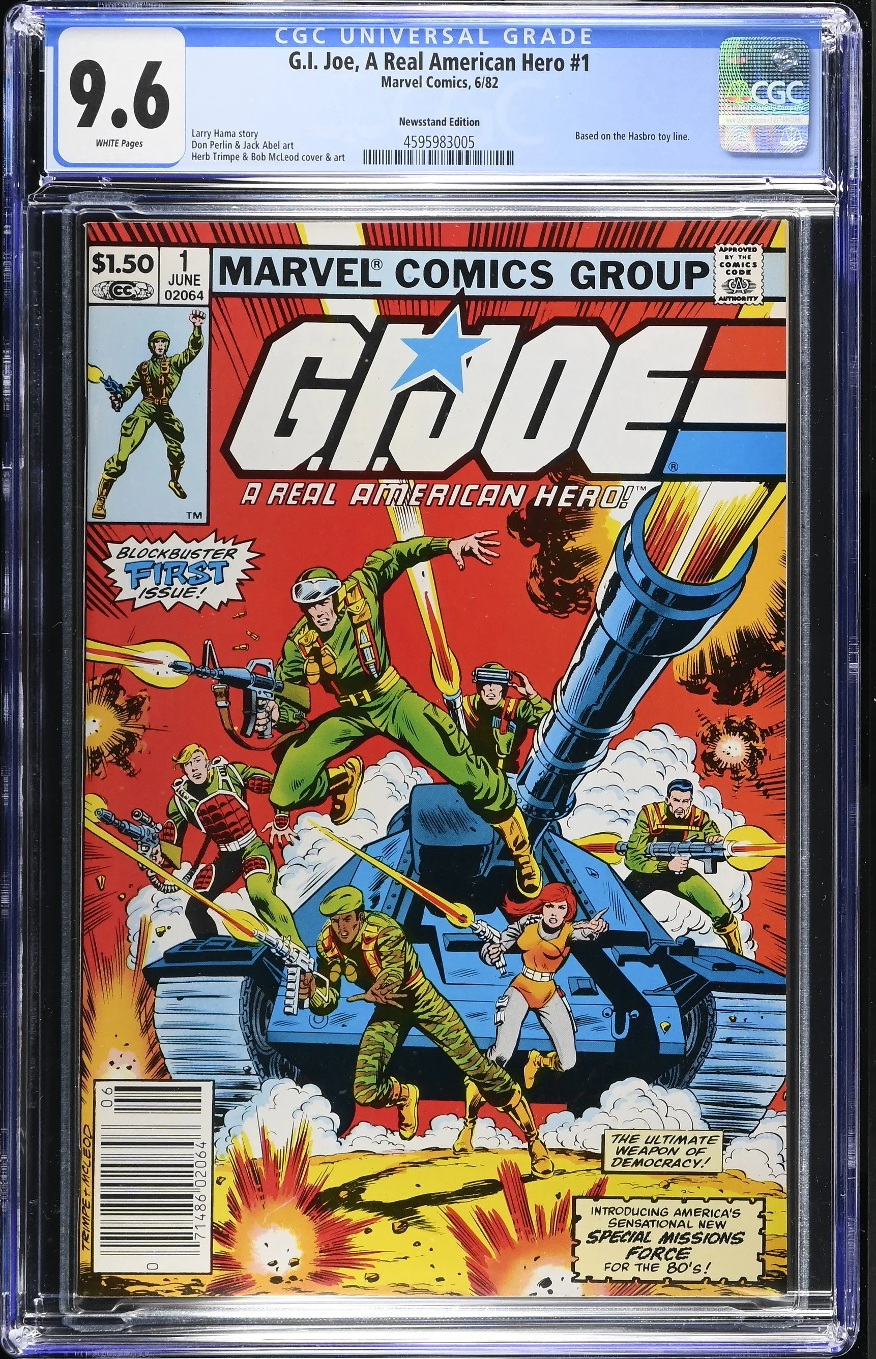 G.I. Joe #1 (1982) — CGC 9.6 Universal