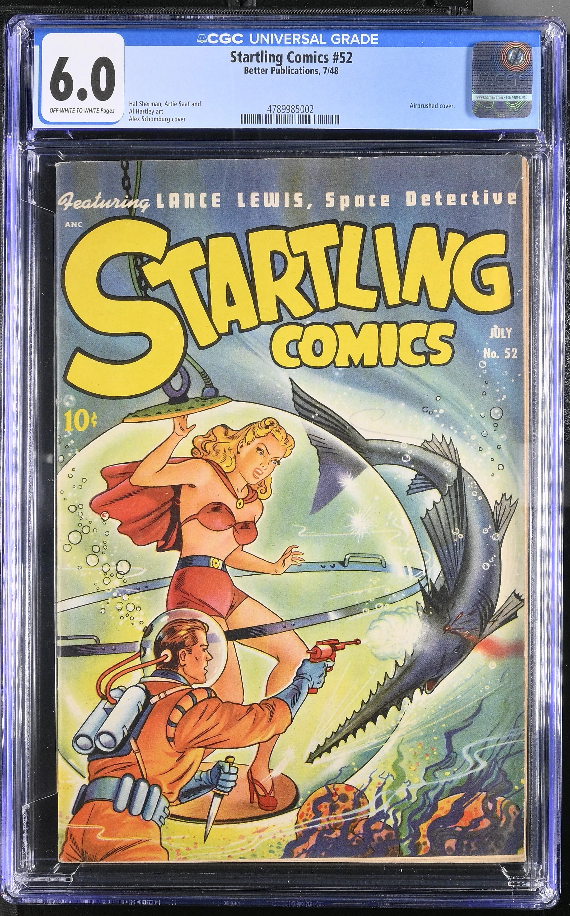 Startling Comics #52 (1948) — Classic Airbrushed Alex Schomburg Cover. CGC 6.0 Universal