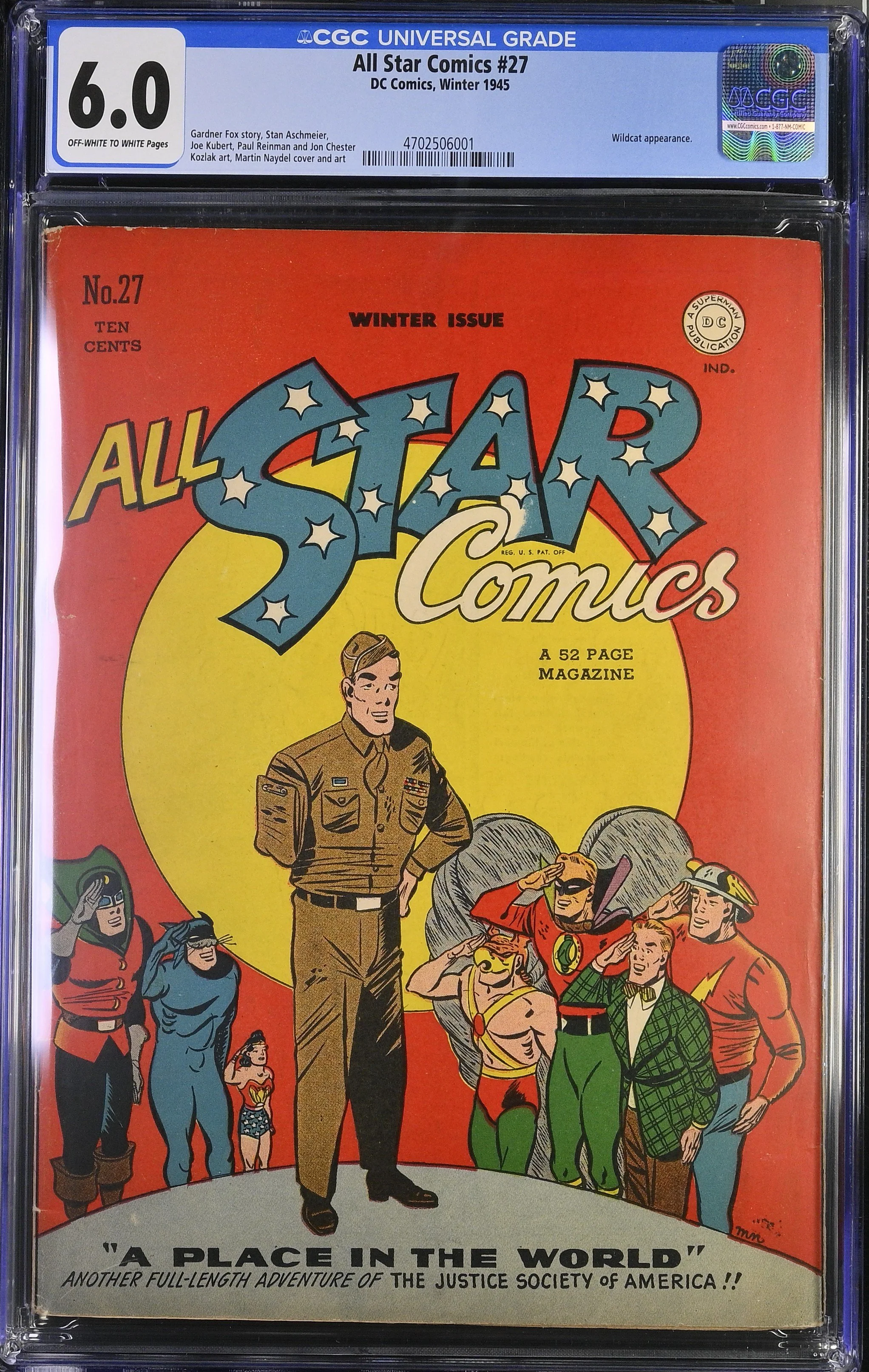 All Star Comics #27 (1945) — CGC 6.0 Universal
