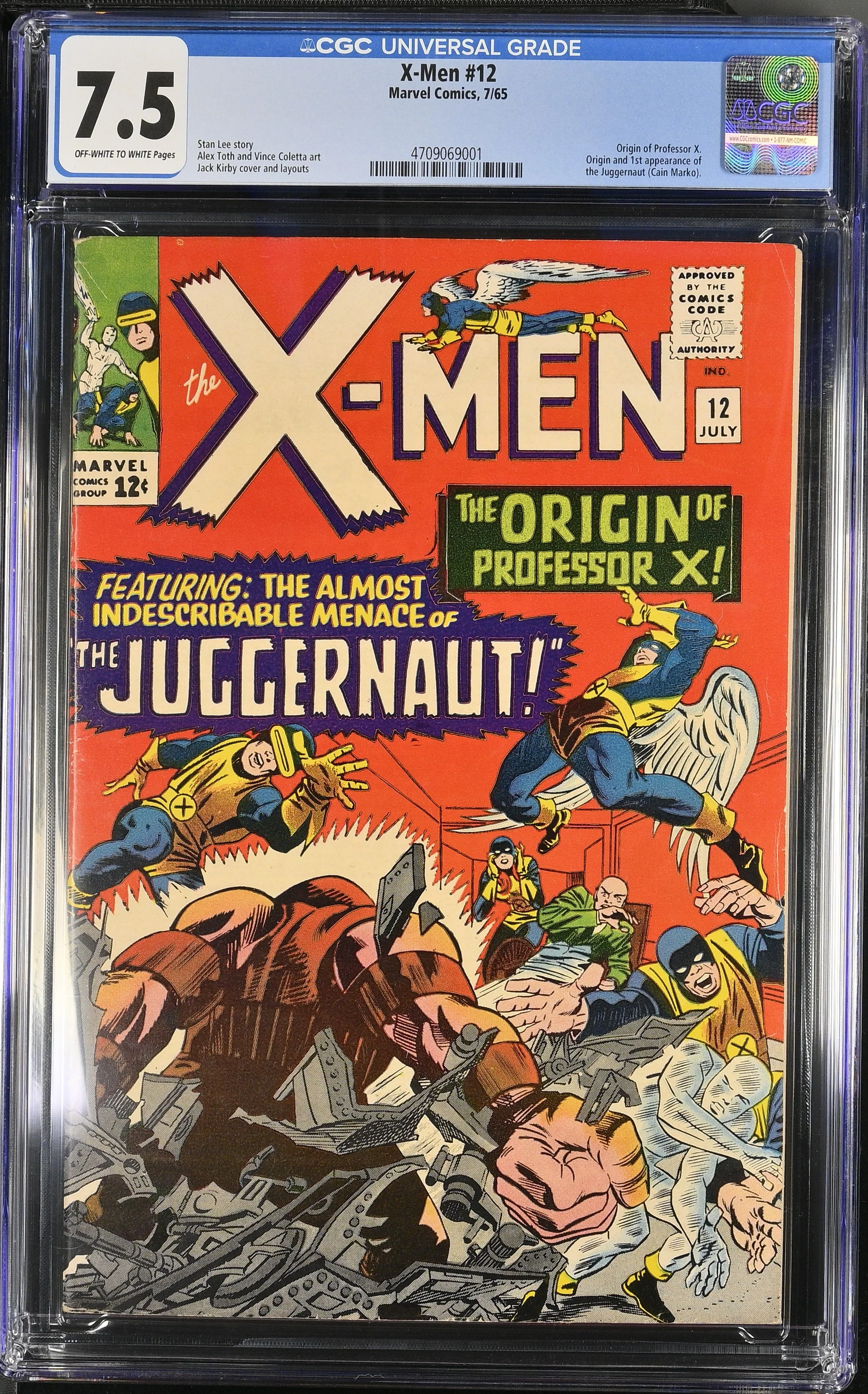 X-Men #12 (1965) — First Appearance of Juggernaut. CGC 7.5 Universal