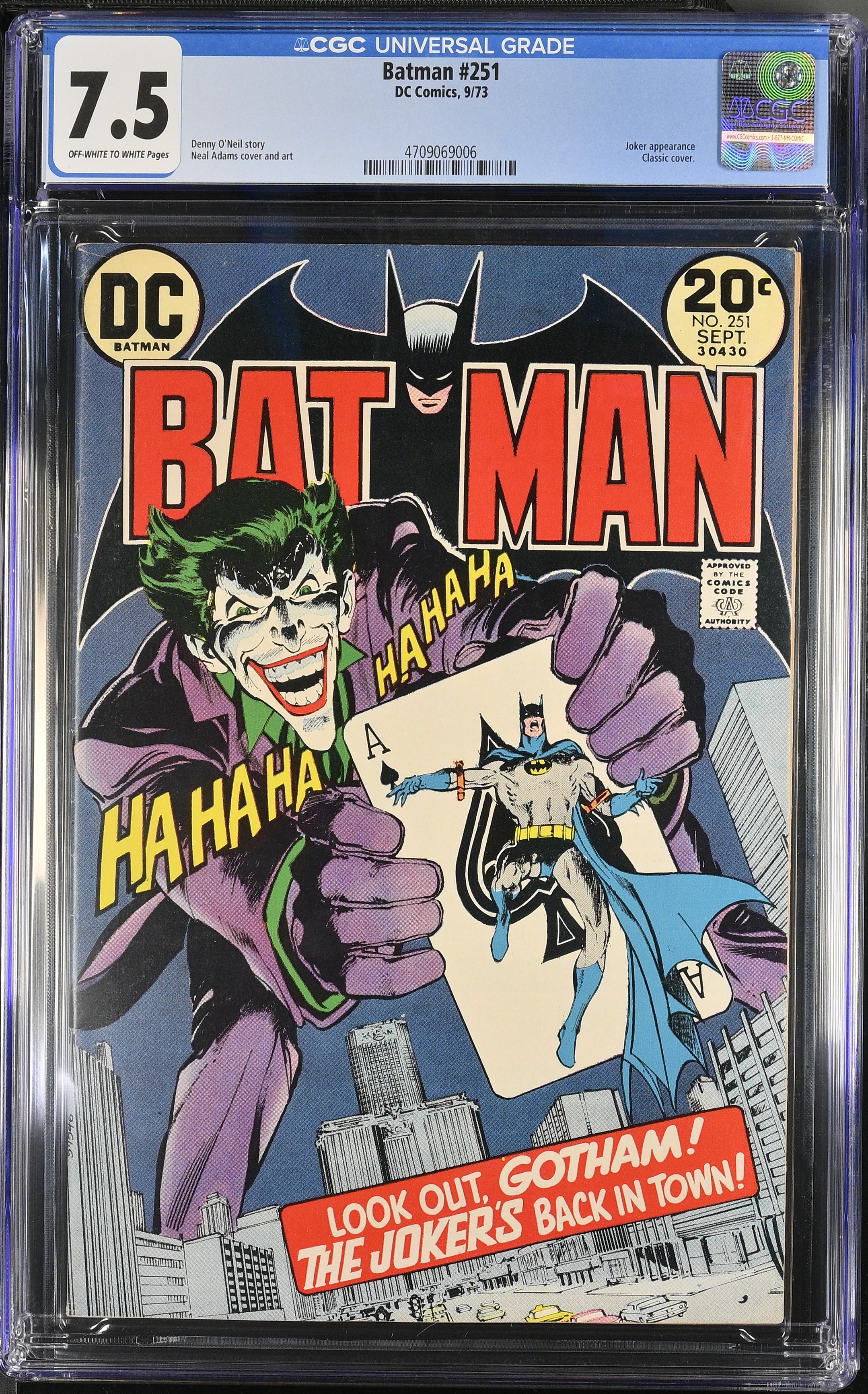 Batman #251 (1973) — Classic Neal Adams Cover. CGC 7.5 Universal