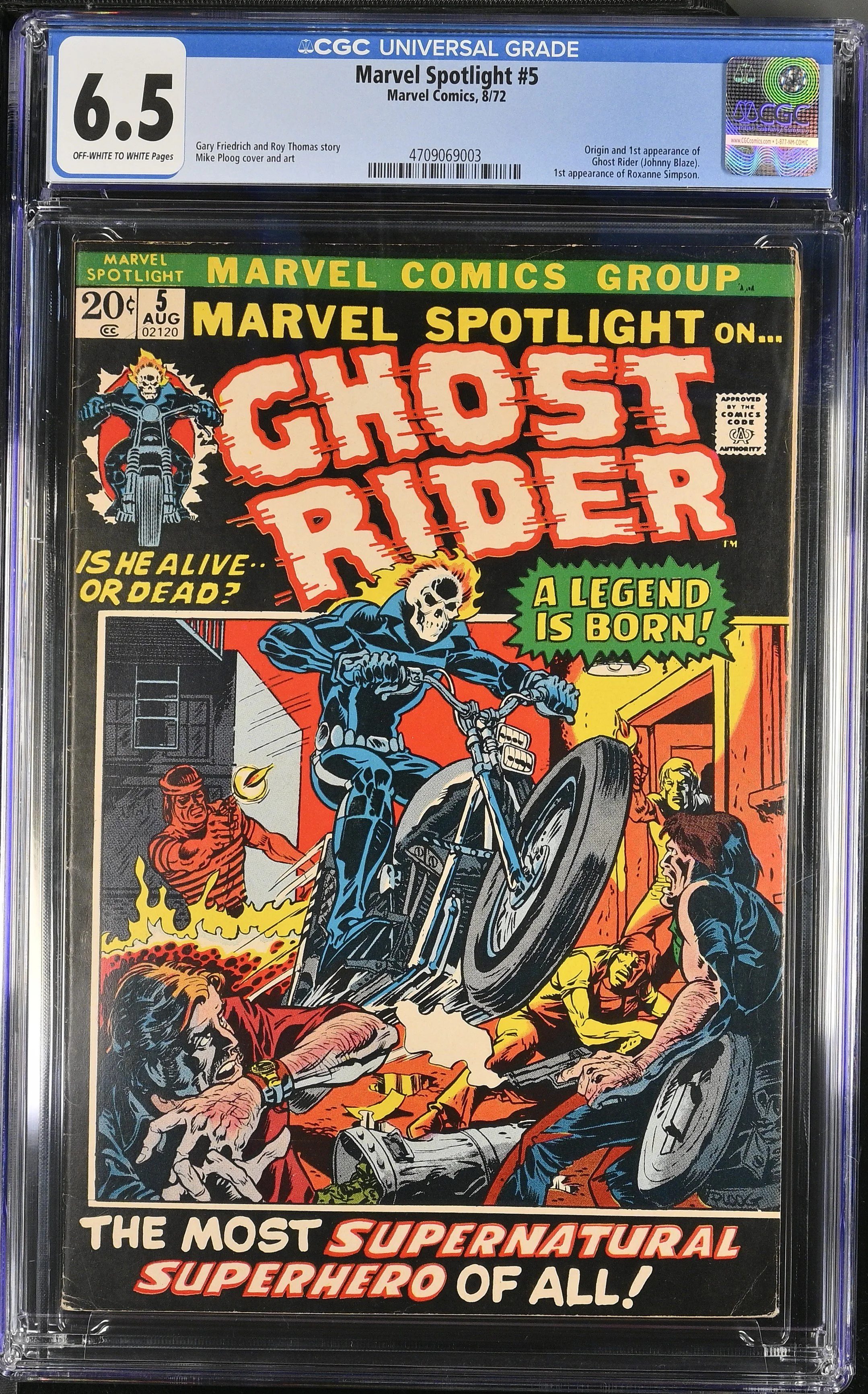Marvel Spotlight #5 (1972) — First Appearance of Ghost Rider. CGC 6.5 Universal