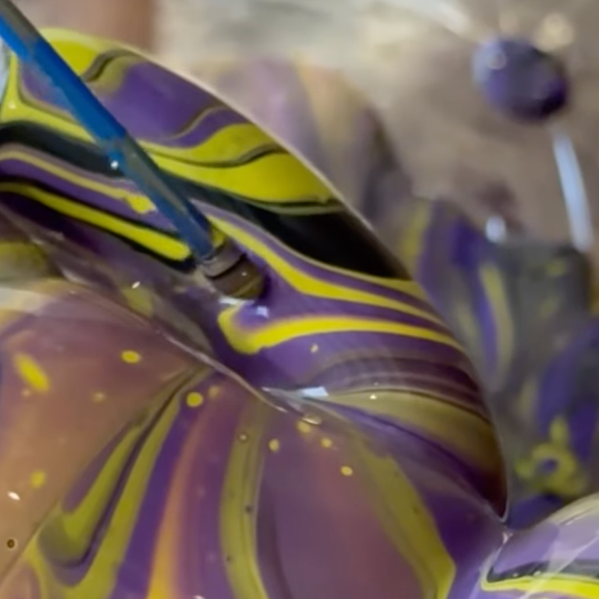 Gaps between paint being covered by paintbursh