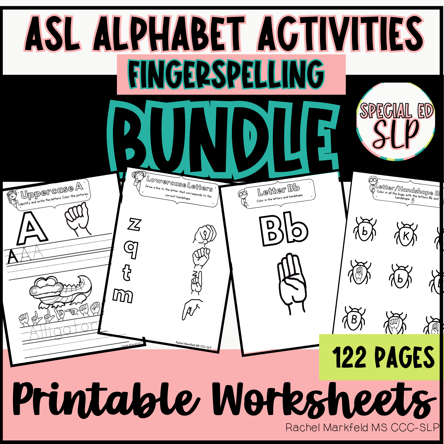 Kindergarten ASL Alphabet Worksheets Bundle Fingerspelling Deaf Hard of Hearing. Make learning the ASL alphabet printable fun, visual, and interactive with this comprehensive ASL Alphabet Bundle with ASL Alphabet activities—designed for students to r