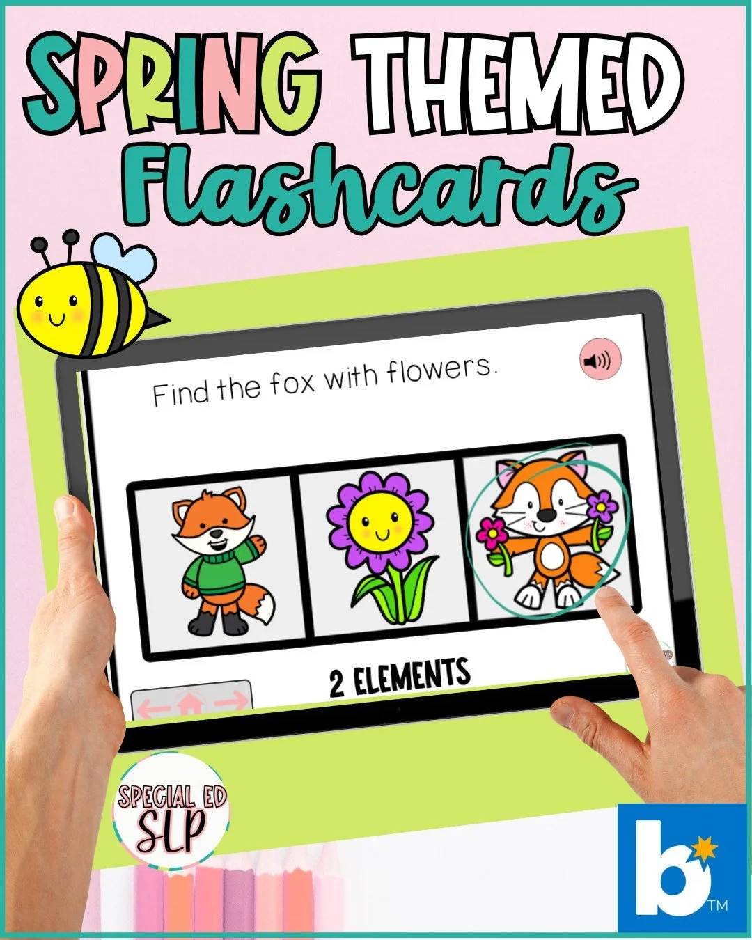 Need a quick, no-prep way to target vocabulary and following directions? 🌸 These Spring-themed Boom&trade; Cards make it easy. Students practice identifying items with multiple elements, build vocabulary, and strengthen receptive language skills in 