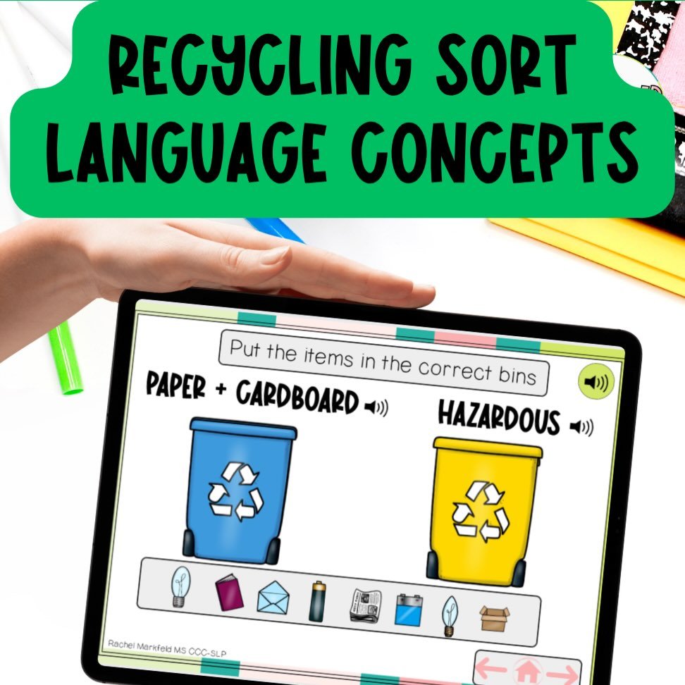 🌎 Recycling Sort Made Simple for Speech Therapy

Struggling to teach recycling concepts, categories, and language skills in a way that actually sticks? These Recycling Sort Boom&trade; Cards make it easy, engaging, and functional for your students.
