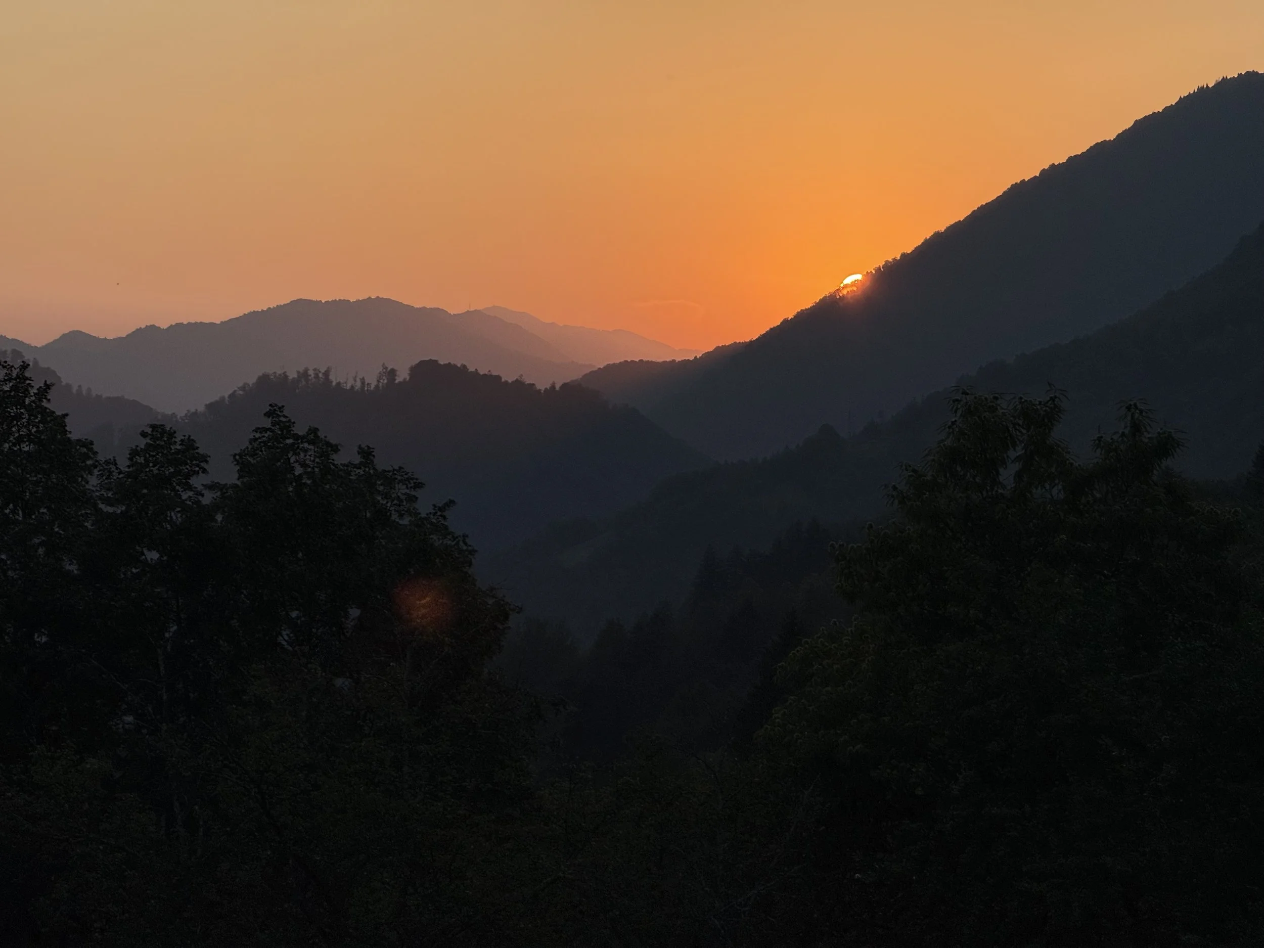 Sonnenuntergang in den julischen Alpen, Juliana Trail