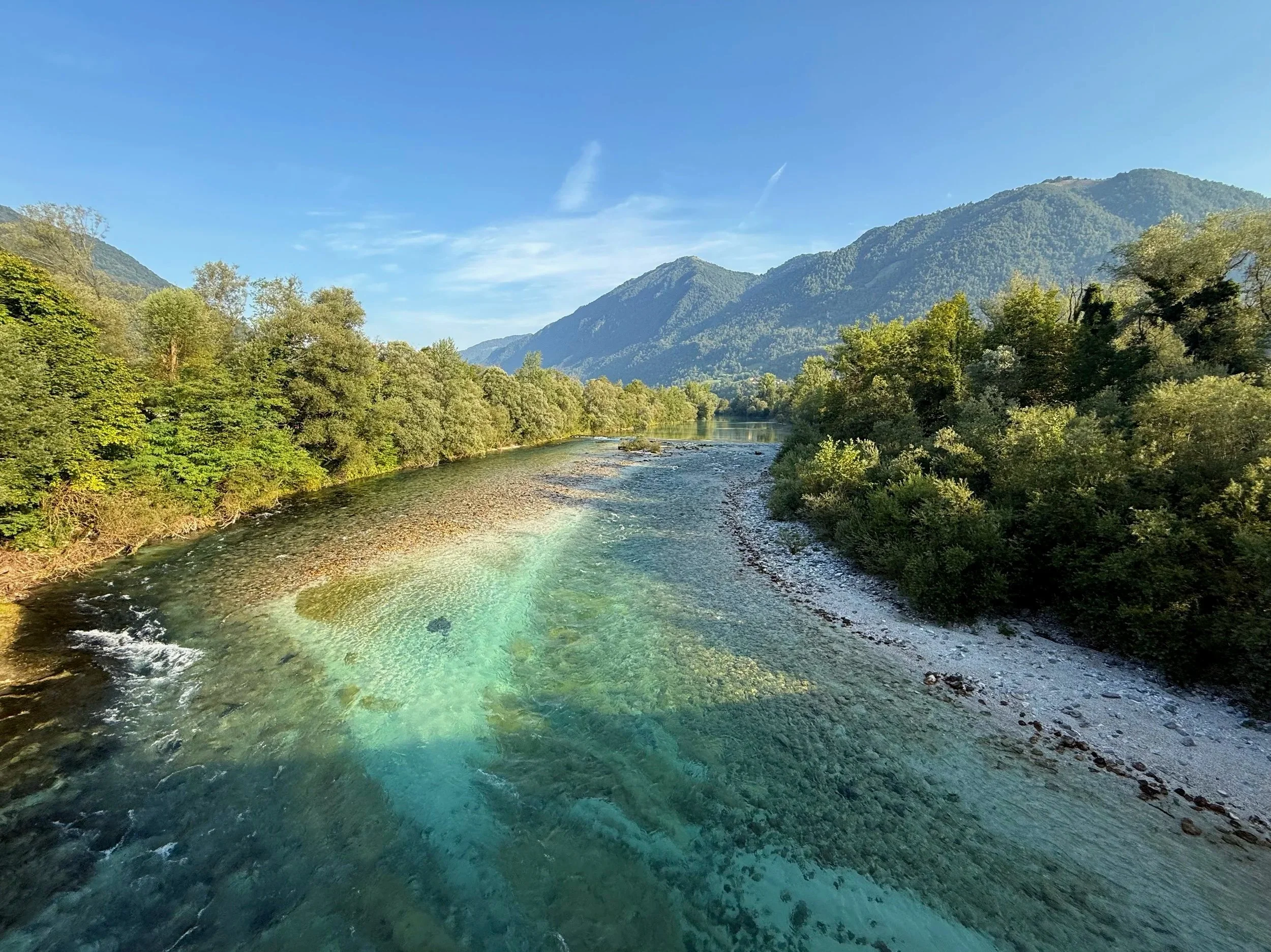 Flussabschnitt bei Tolmin Juliana Trail