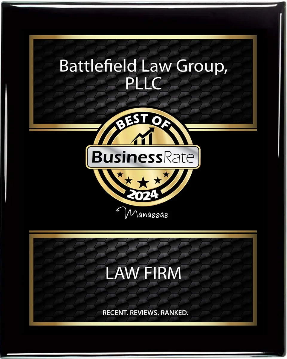 BusinessRate授予Battlefield Law Group“2024年度最佳律师事务所”黑金奖牌