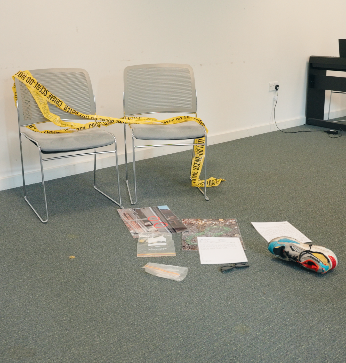 Mock trial crime scene photo