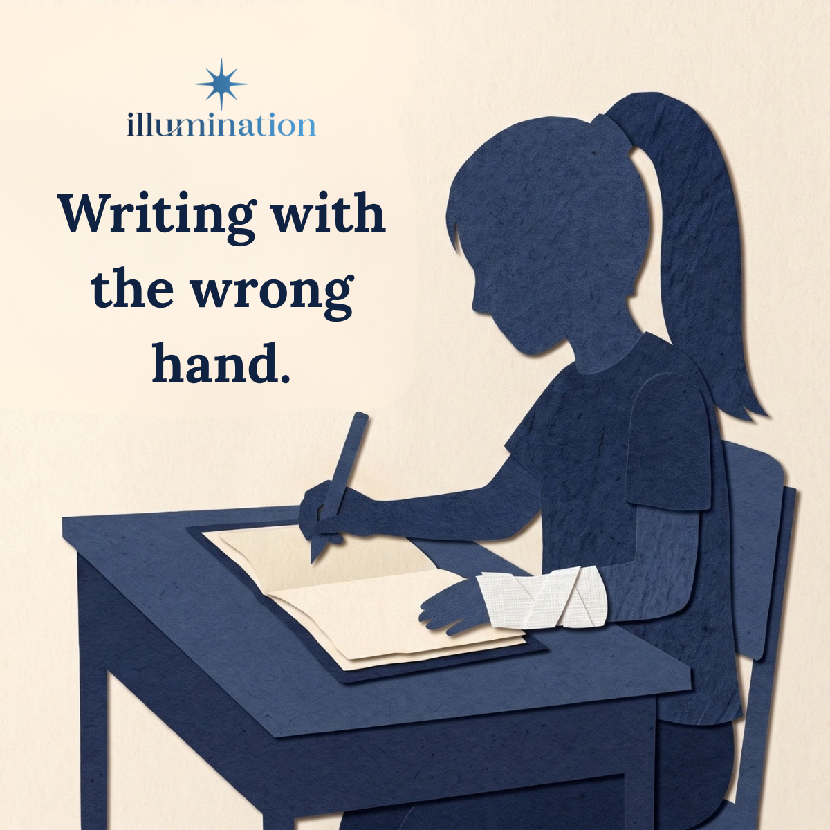The propeller hit my left hand. I’m left-handed.