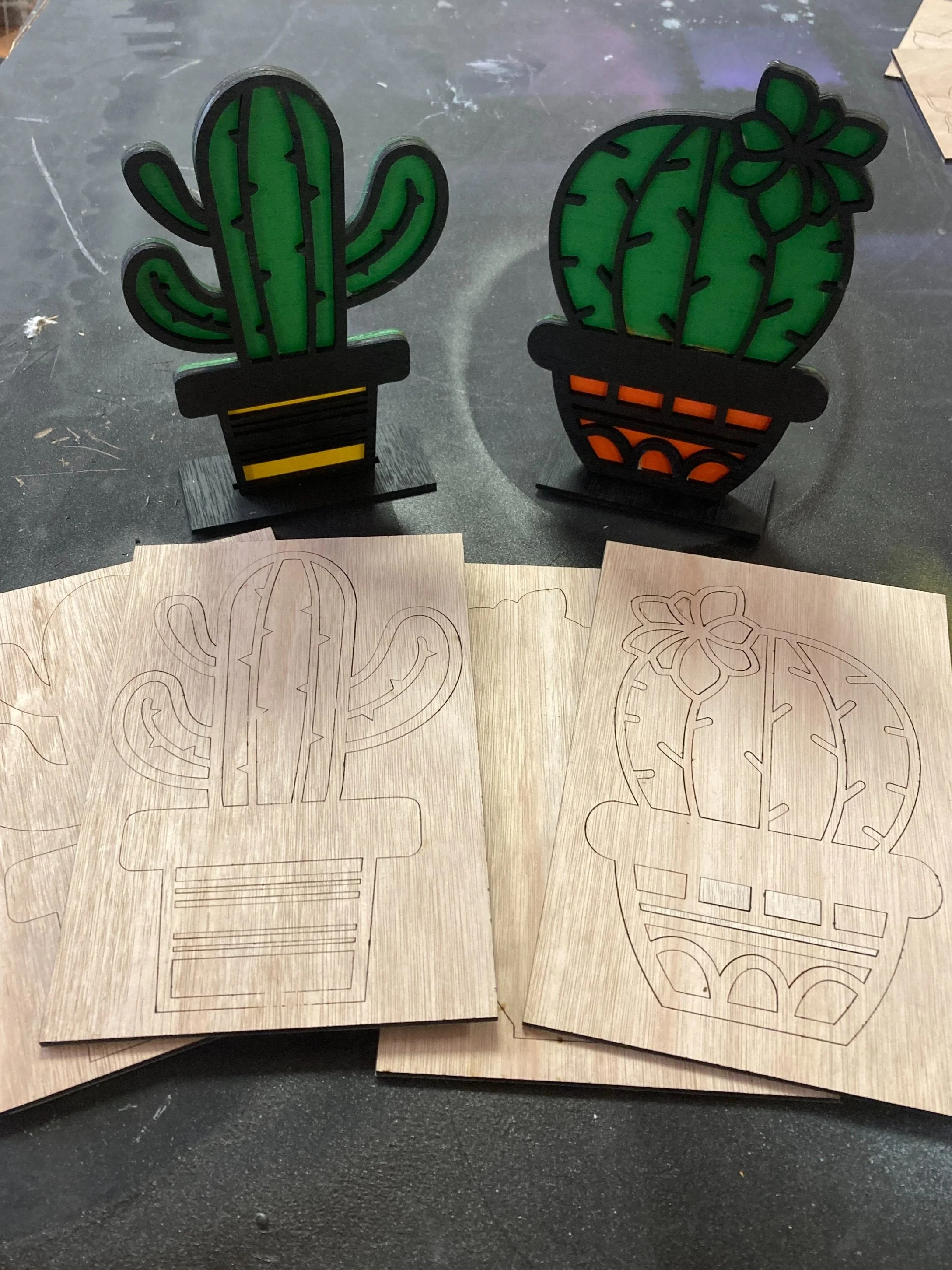 Diy cactussen 2stuk A5