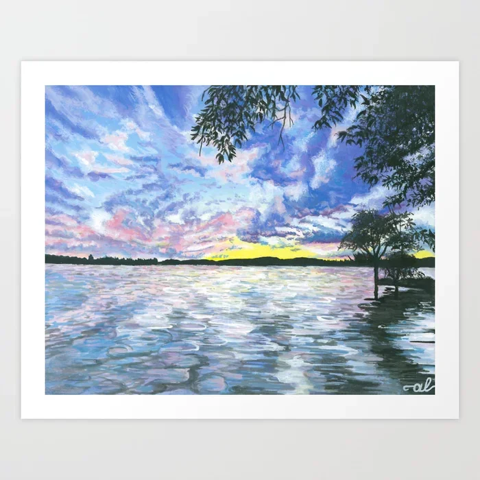 SunsetatLakeCarmi_VT_ArtbyAnna-Lena_2023_FineArtPrint_8x10in_OuterSize11x14in_ee9dc50a-670b-4589-a390-bed0f3494721.webp