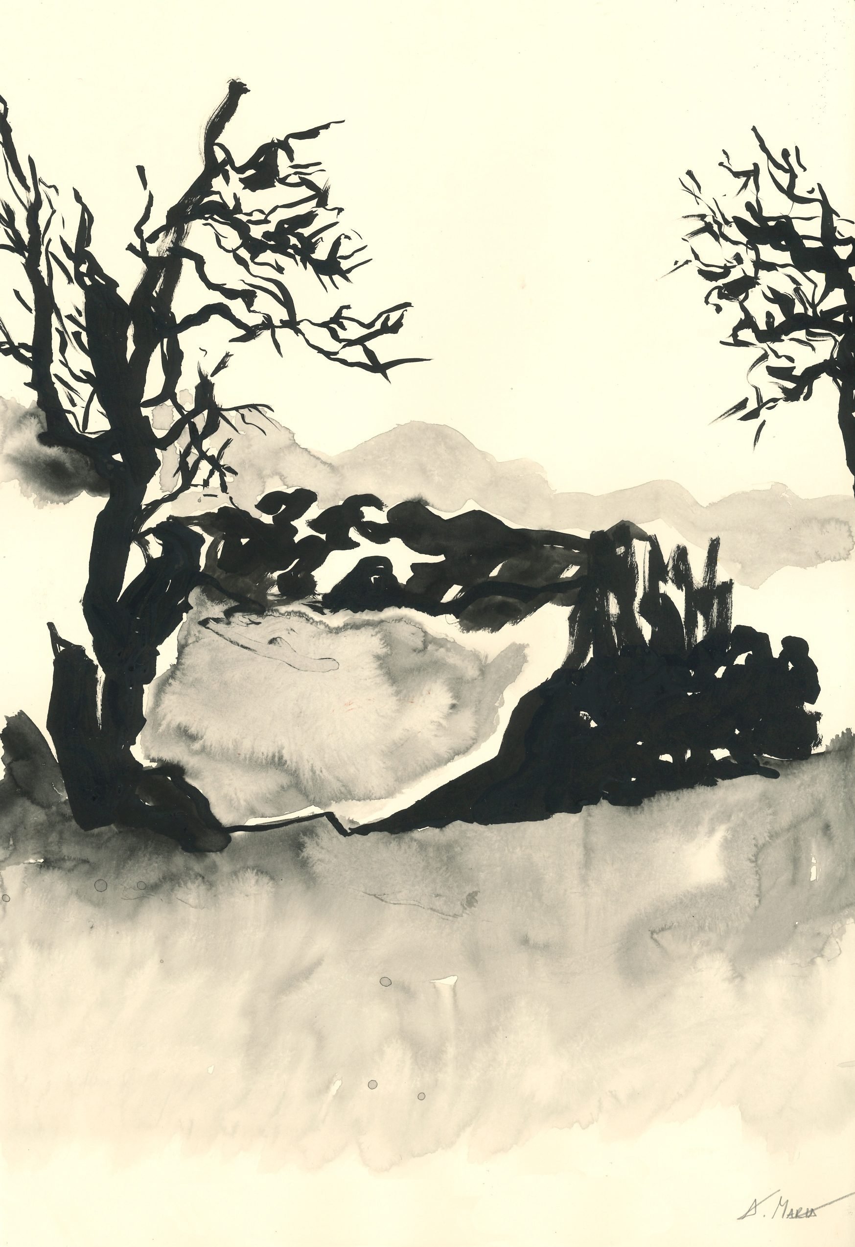 I Want To Just Let Go
Ink on paper
2022