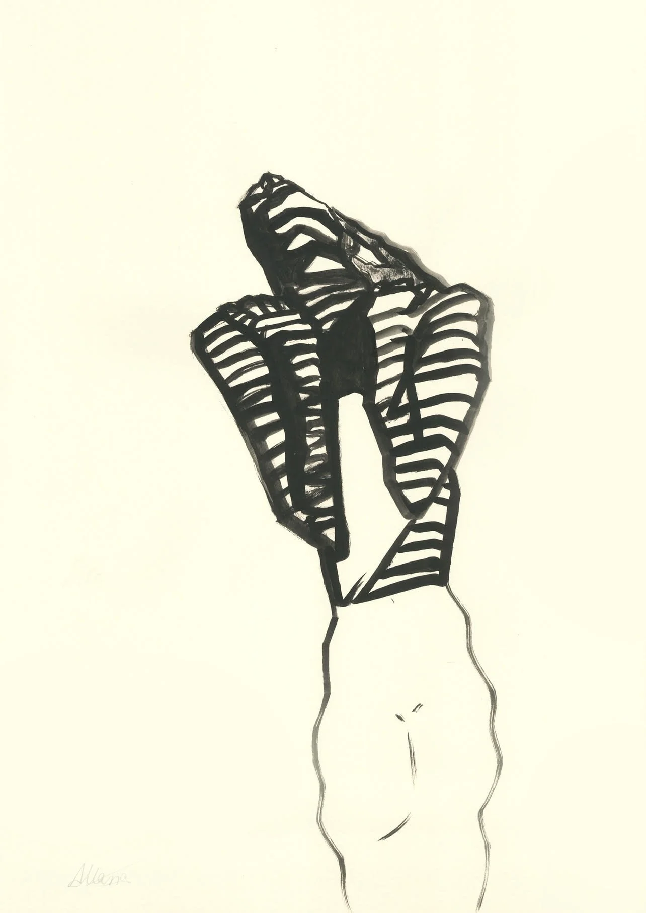 Breathless, ink on paper, 42 x 29.5 cm