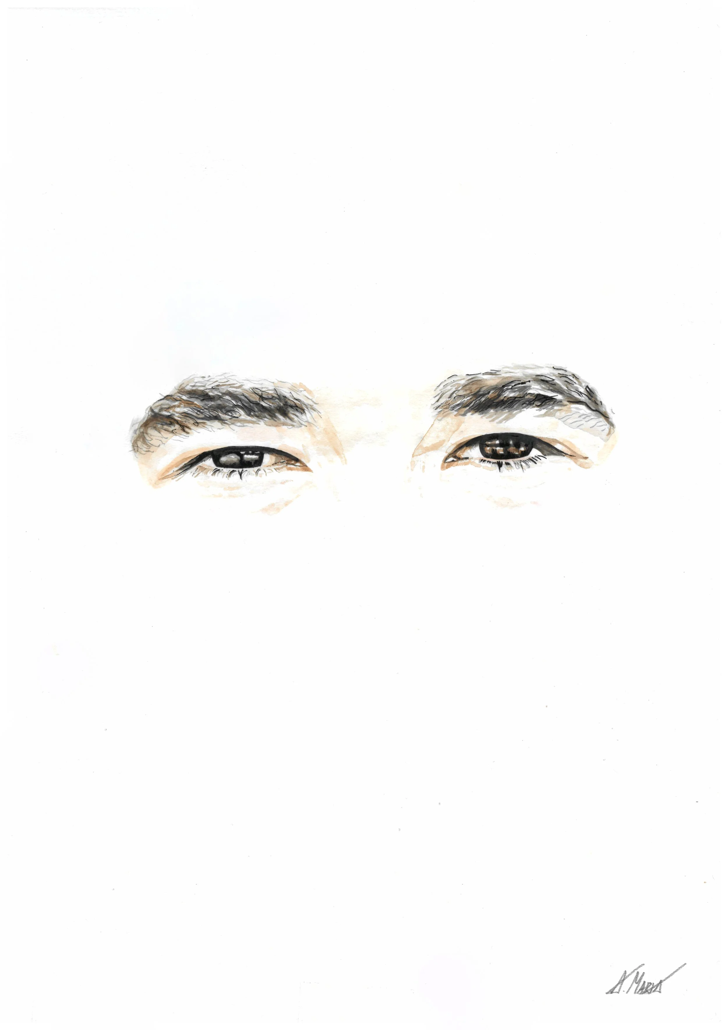 Nikola, acrylic and ink on paper, 21 x 29.7 cm