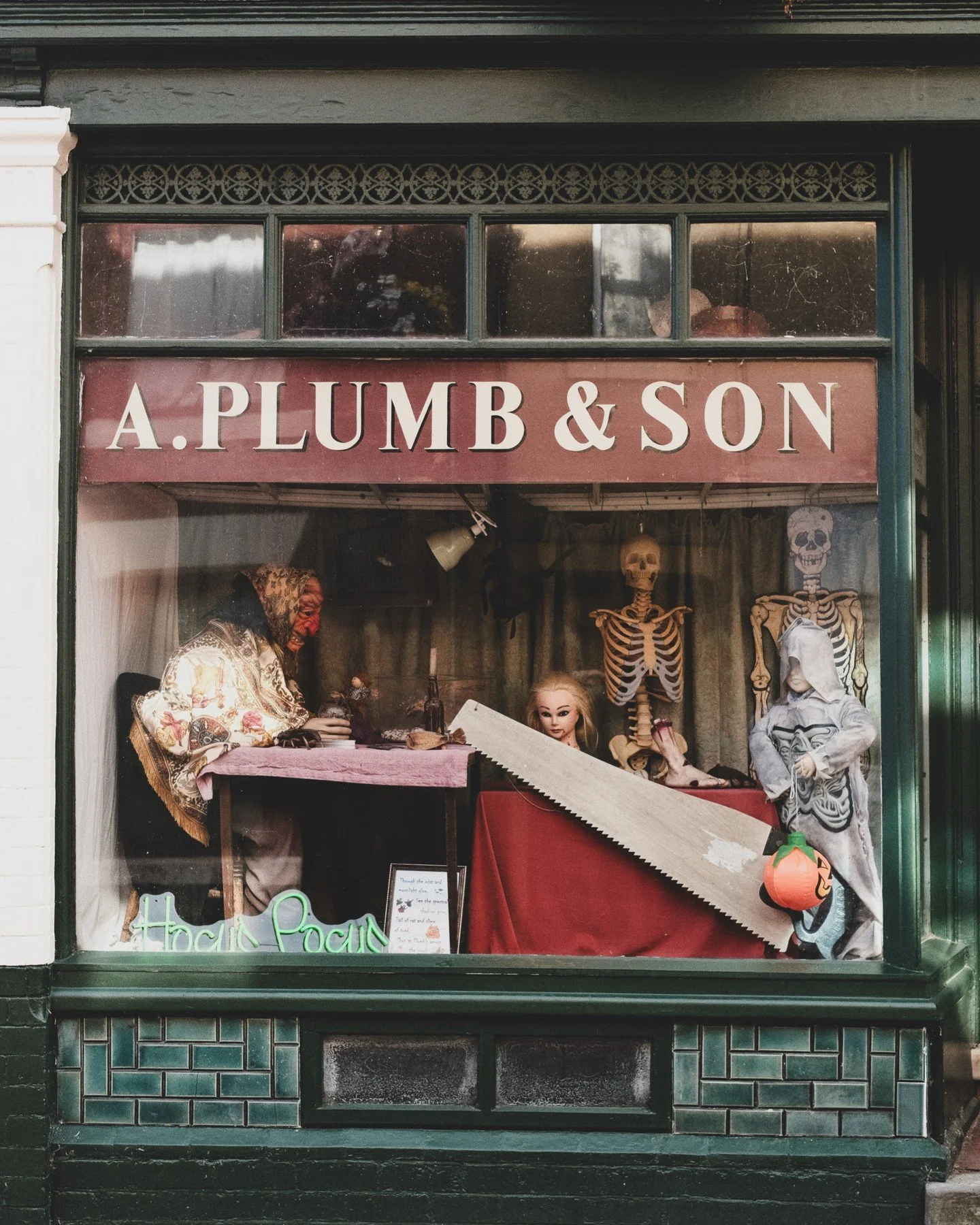 The best Halloween window display spotted in Kimberley, Notts of all places! 👻

The close up looks like a master painting. 🔍

Happy spookin&rsquo;!