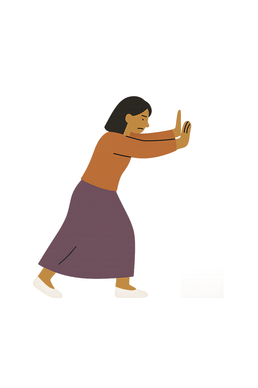 Illustration of a person holding a giant pencil