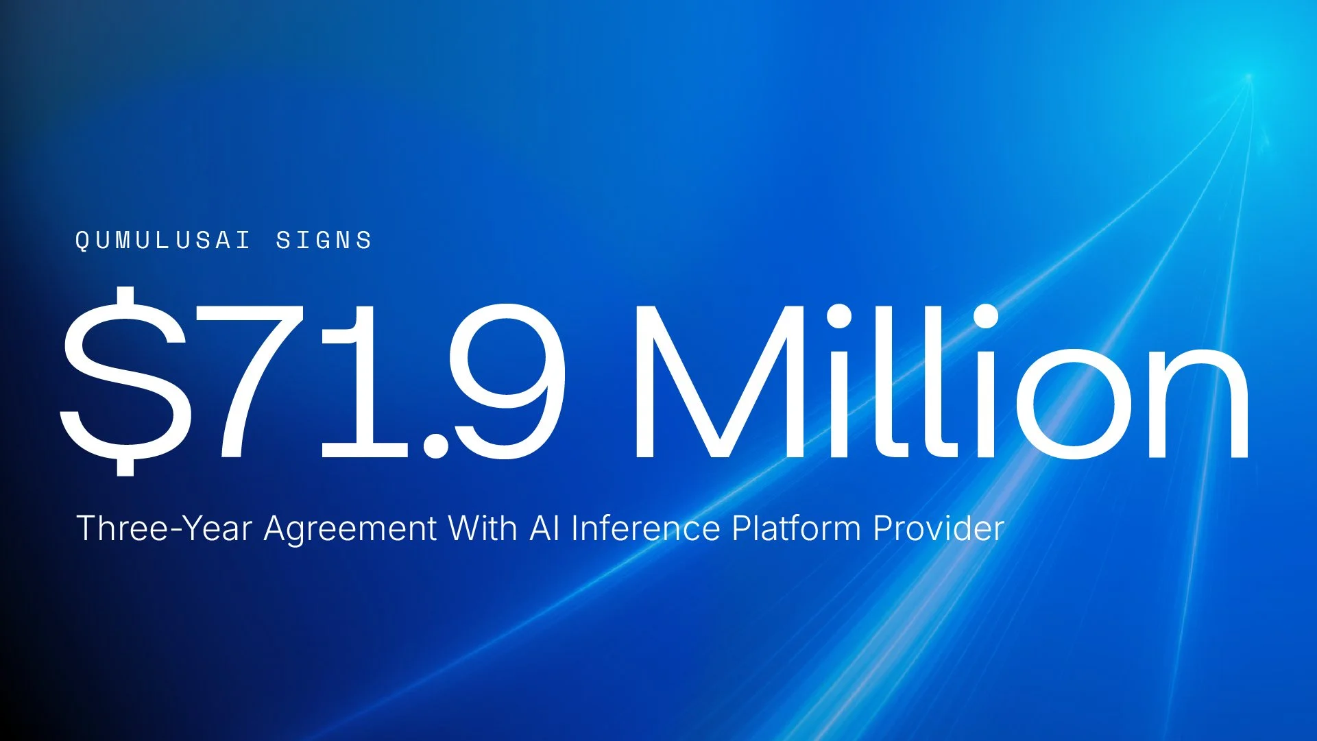QumulusAI Signs $71.9 Million, Three-Year Agreement With AI Inference Platform Provider